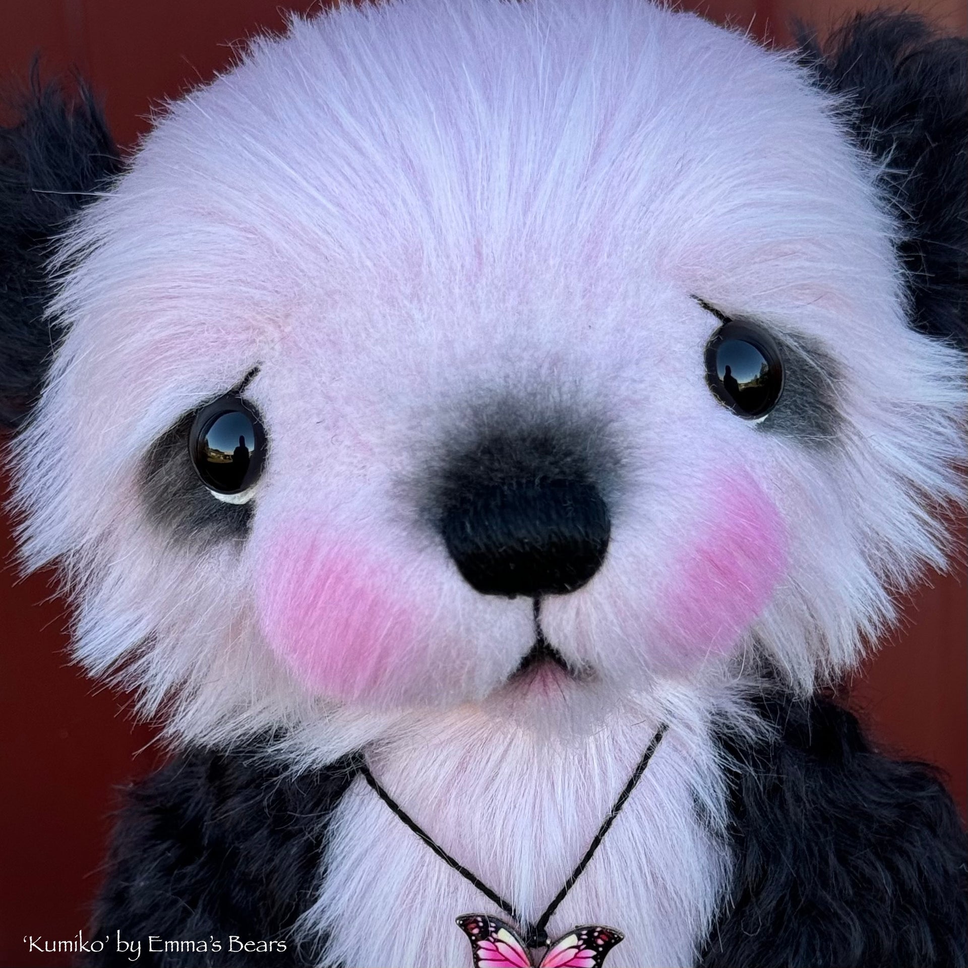 Kumiko - 7" Kid mohair and faux fur Artist Panda Bear by Emma's Bears - OOAK