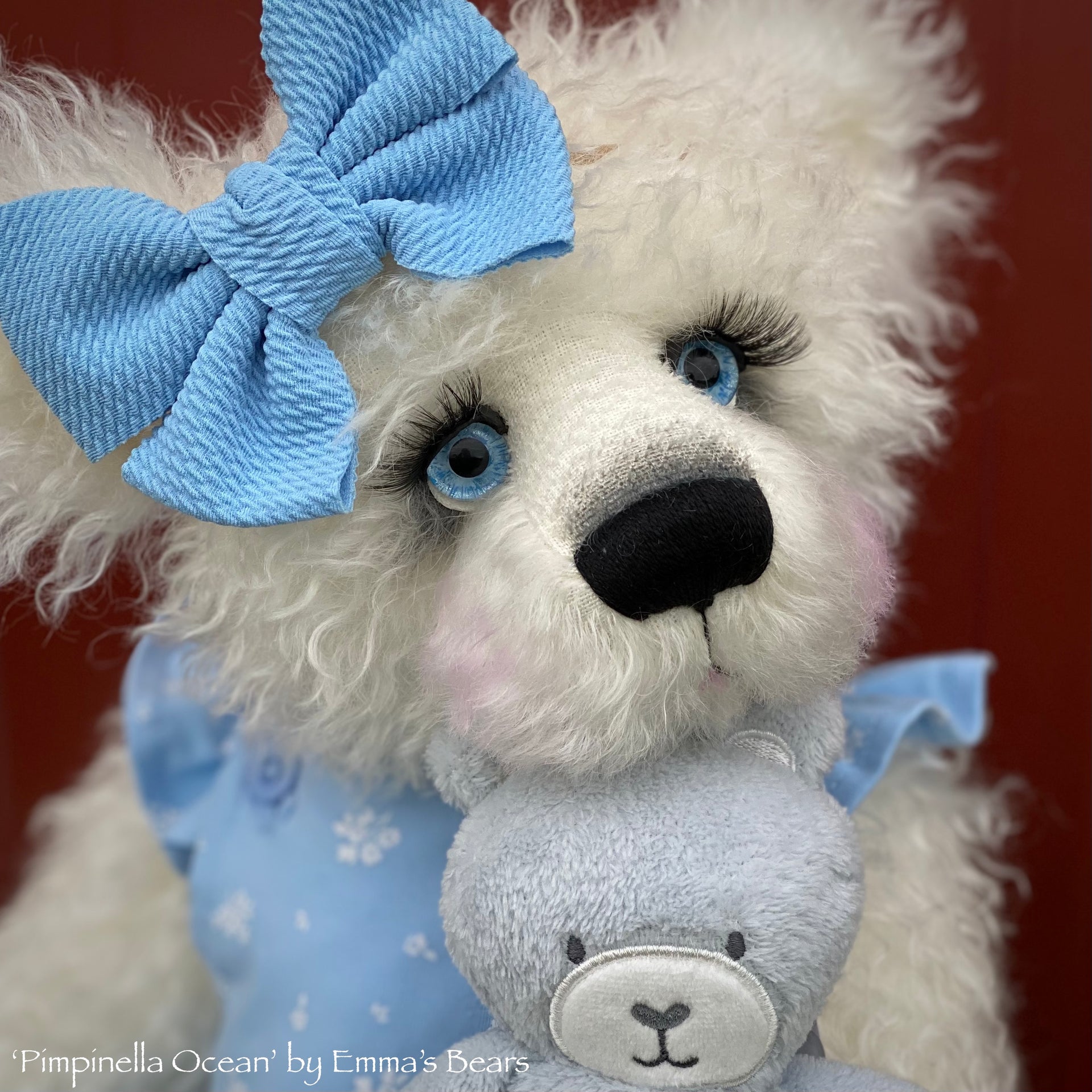 Pimpinella Ocean - 21" Curlylocks Mohair Artist Bear by Emma's Bears - OOAK