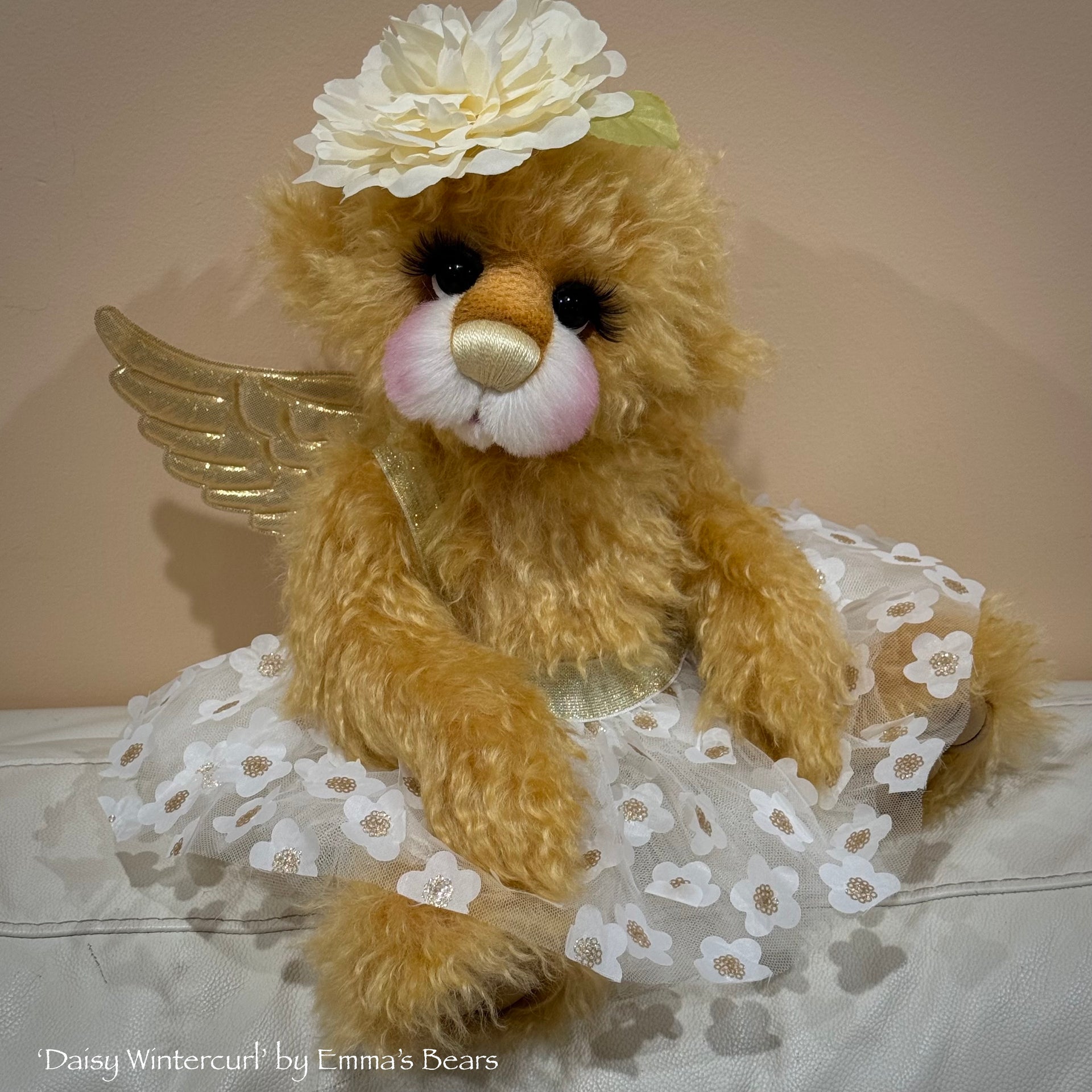 Daisy Wintercurl - 18" Curlylocks Mohair Artist Fairy Bear by Emma's Bears - OOAK