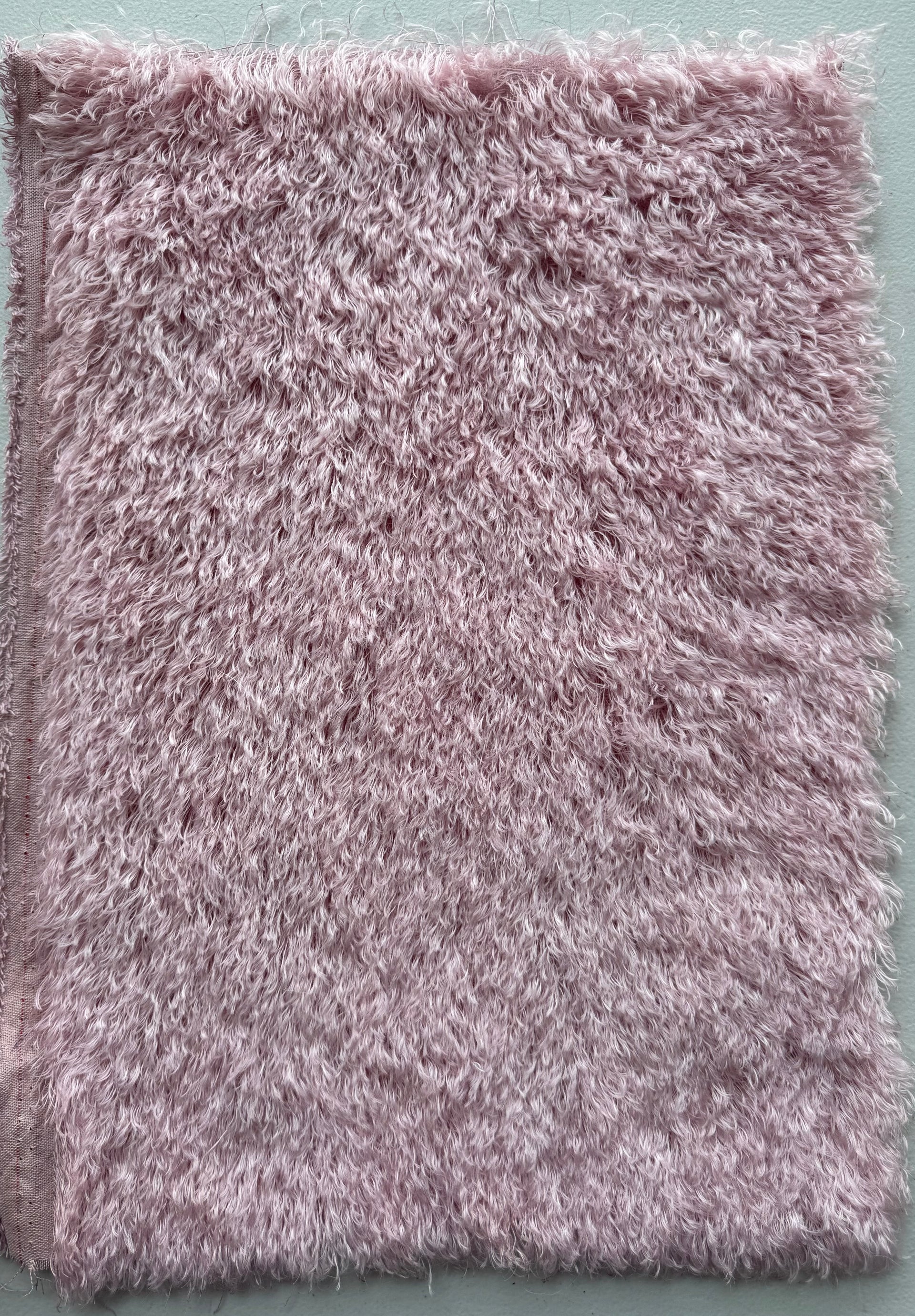25mm String Mohair - Hand Dyed Baby Rose Pink - Fat 1/8m - FEB016