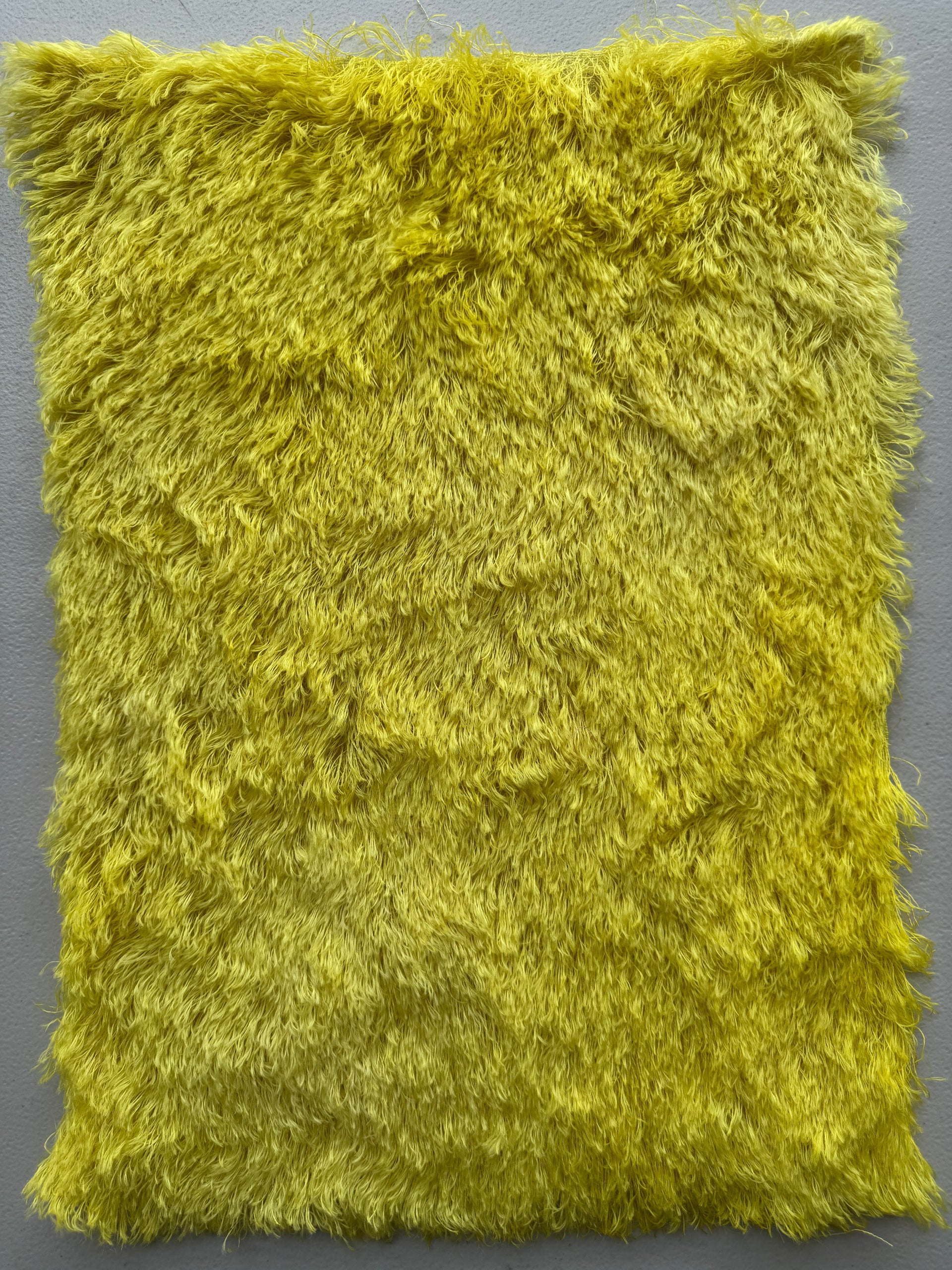 25mm String Mohair - Hand Dyed Bright Yellow - Fat 1/8m - FEB020