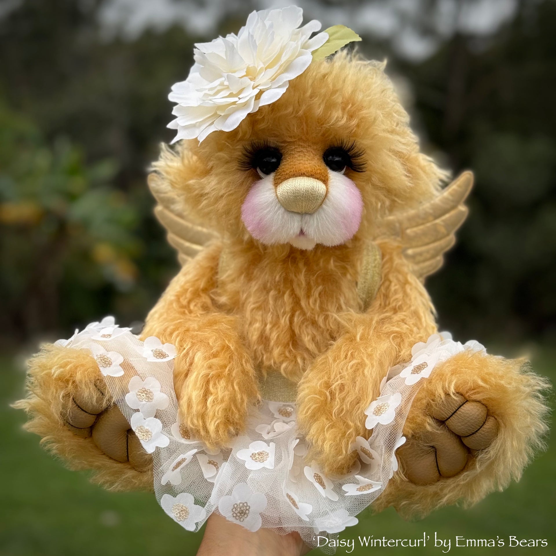 Daisy Wintercurl - 18" Curlylocks Mohair Artist Fairy Bear by Emma's Bears - OOAK