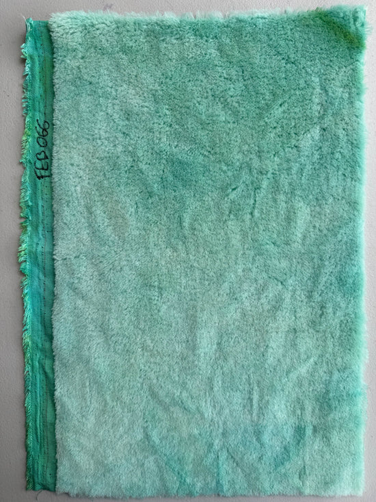 10mm Alpaca  - Hand Dyed Aqua Lime - Fat 1/8m  - FEB066