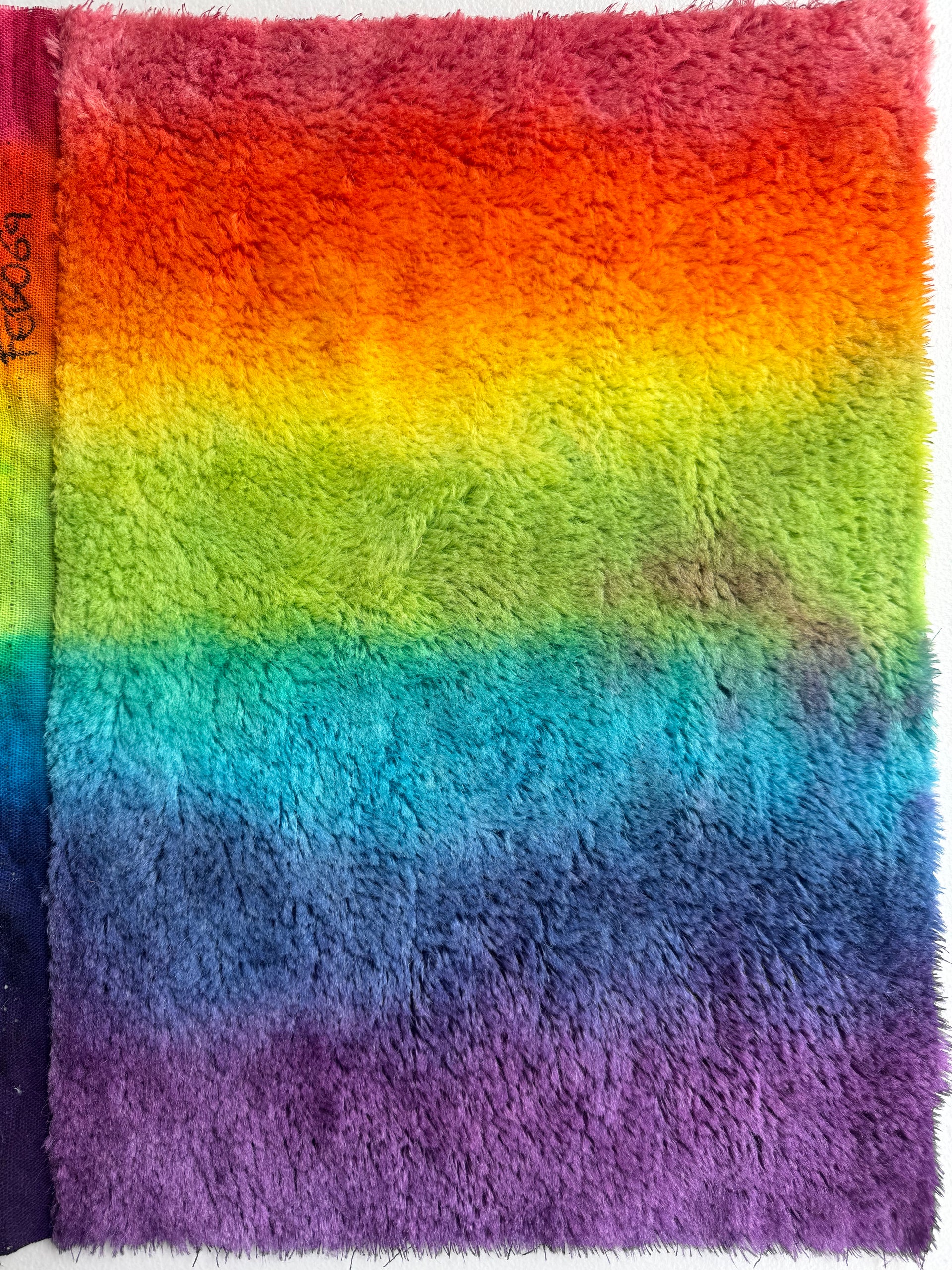 10mm Alpaca  - Hand Dyed Wind Whipped Rainbow - Fat 1/8m  - FEB069