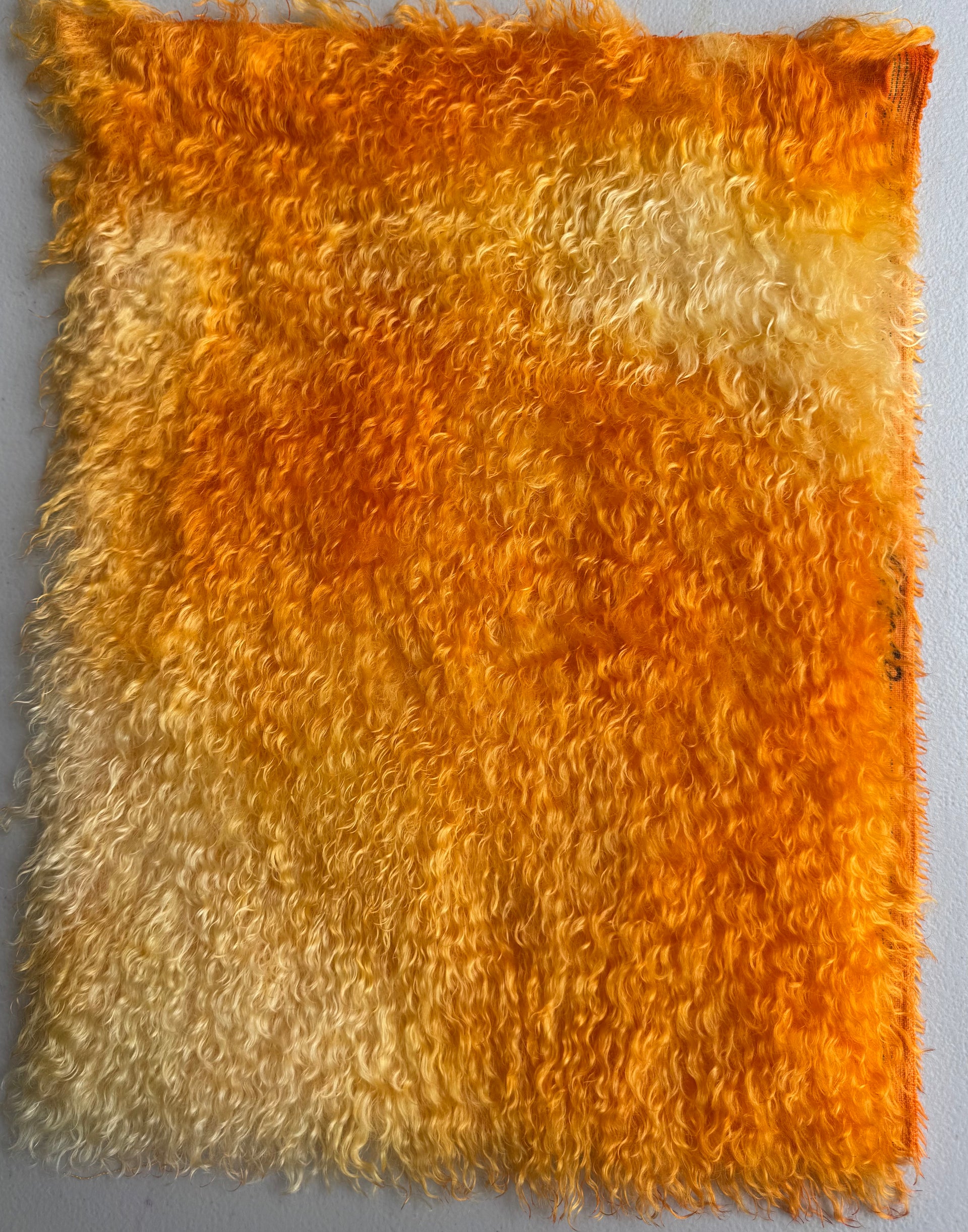 Curlylocks Mohair - Hand Dyed Marmalade Batik - Fat 1/8m - FEB080