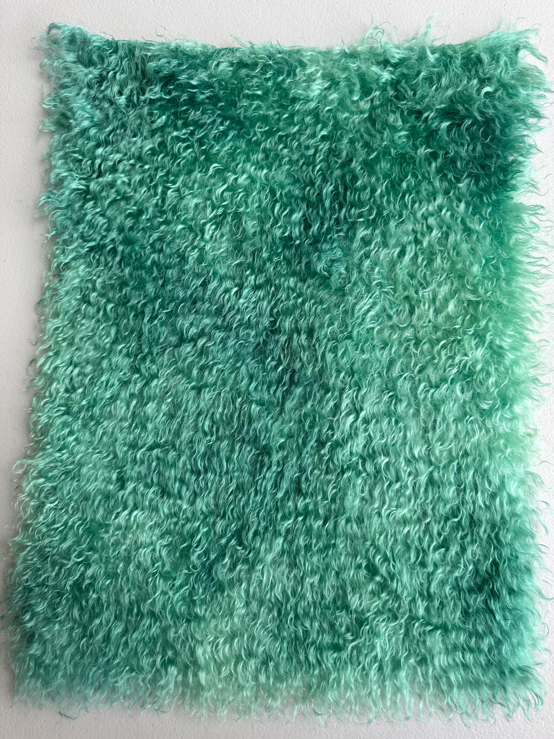 Curlylocks Mohair - Hand Dyed Forest Teal Batik - Fat 1/8m - FEB082