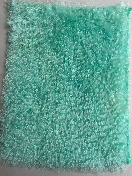 Curlylocks Mohair - Hand Dyed Aqua - Fat 1/8m - FEB083