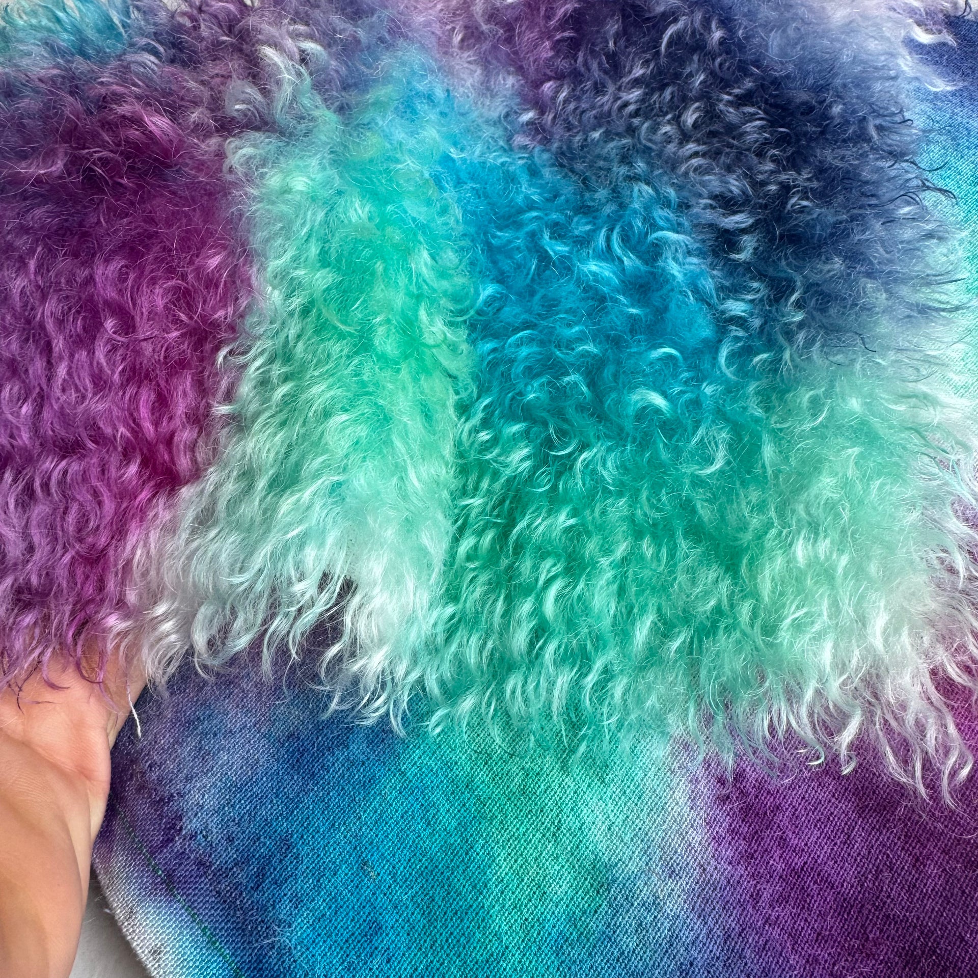 Curlylocks Mohair - Hand Dyed Flower Garden - Fat 1/8m - FEB084