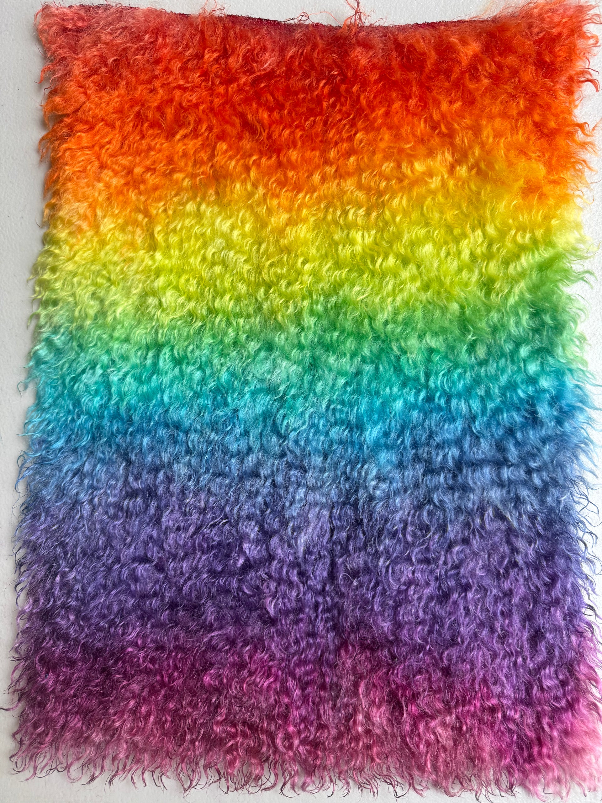 Curlylocks Mohair - Hand Dyed Rainbow - Fat 1/8m - FEB085