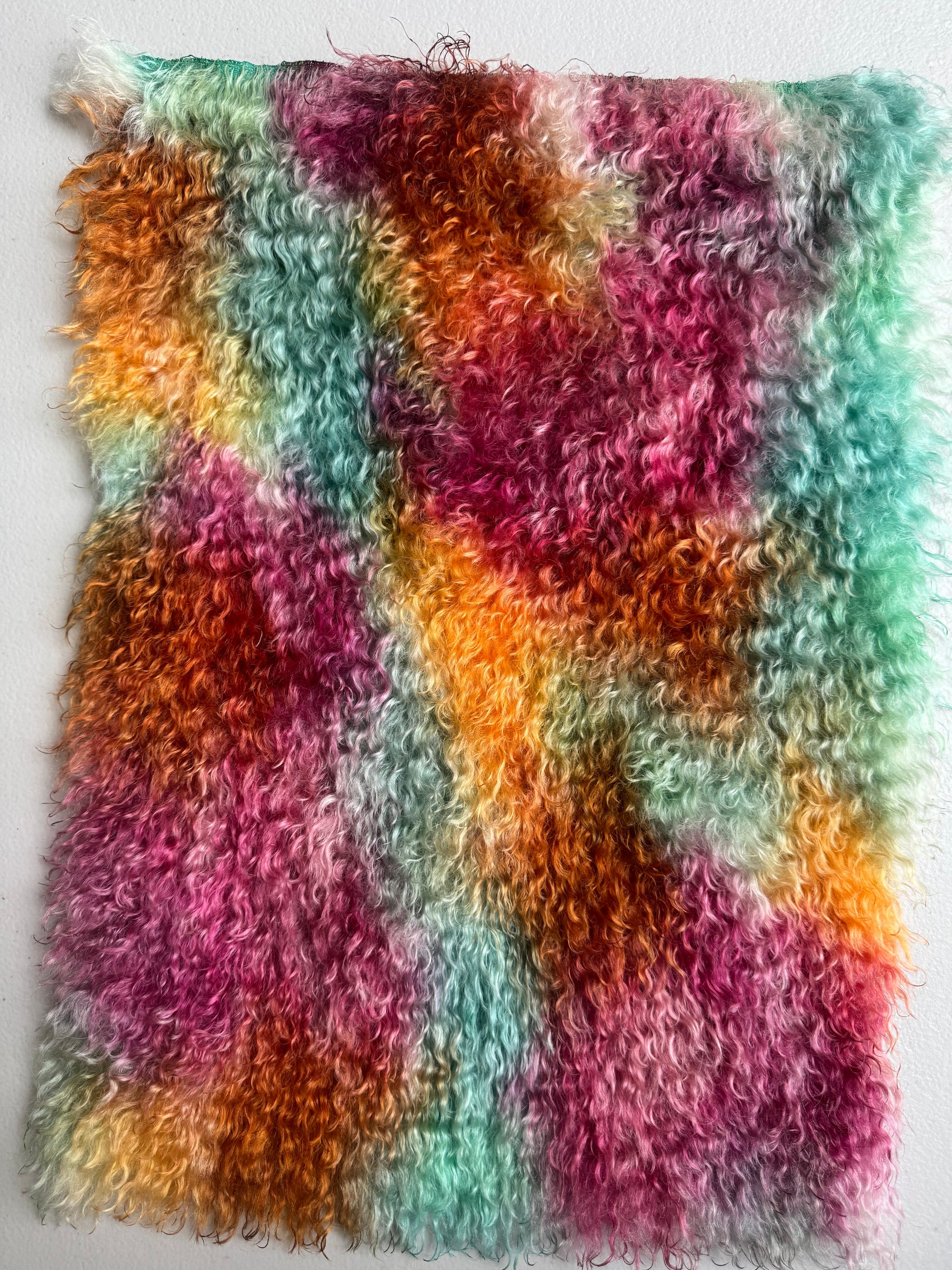 Curlylocks Mohair - Hand Dyed Wild Flowers - Fat 1/8m - FEB086