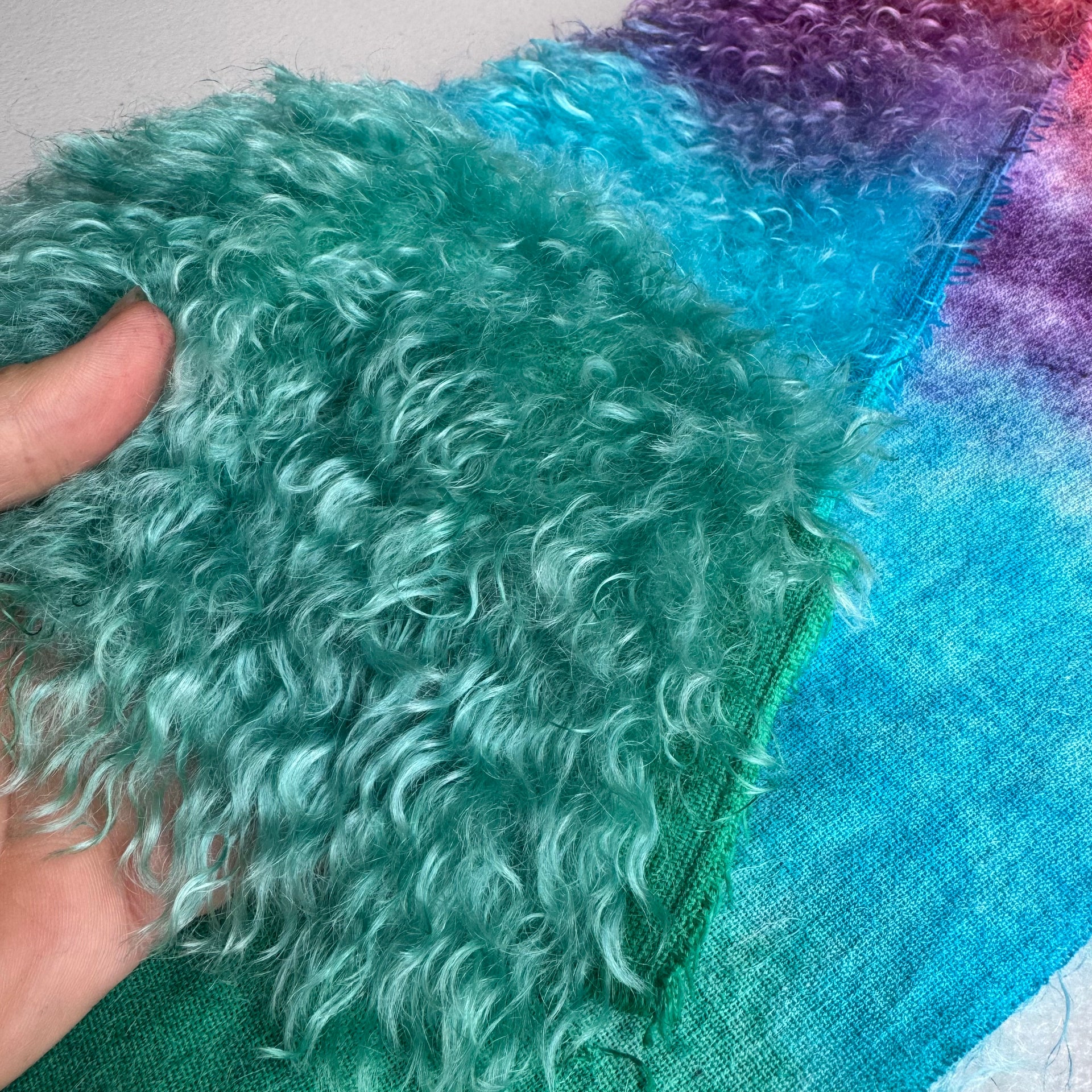 Curlylocks Mohair - Hand Dyed Twilight - Fat 1/8m - FEB087