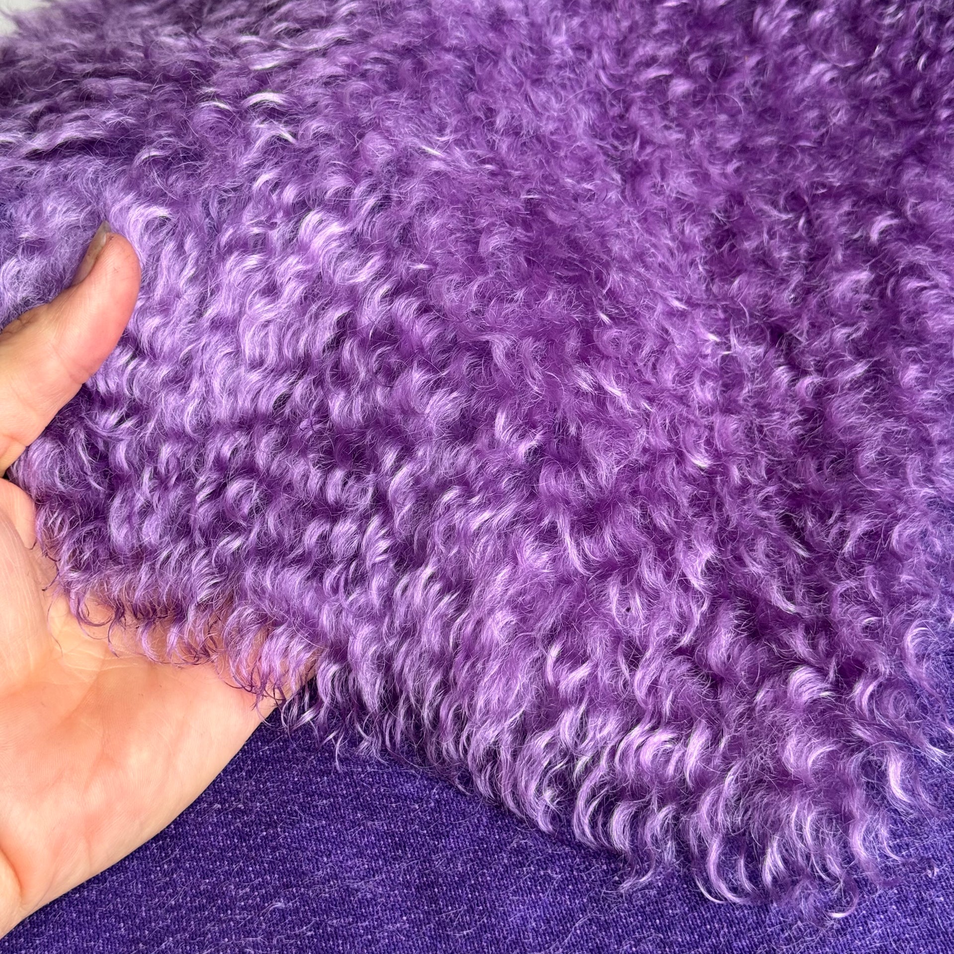 Curlylocks Mohair - Hand Dyed Orchid Purple - Fat 1/4m - FEB091