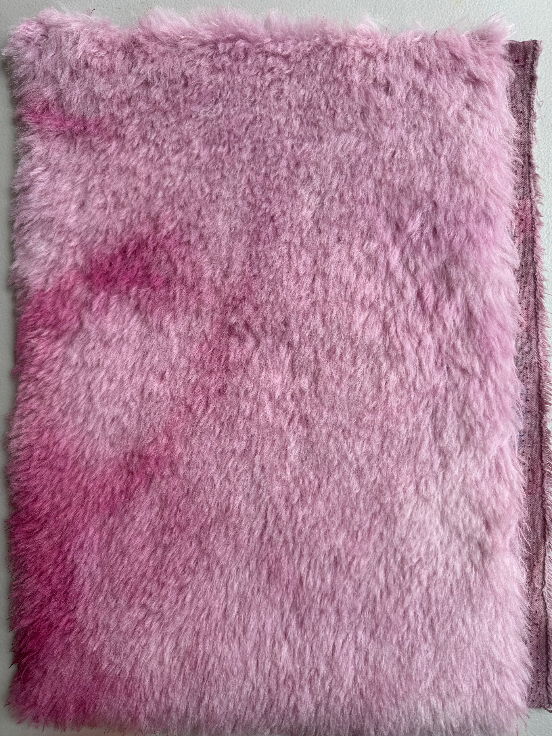 Long Alpaca - Hand Dyed Baby Pink Batik - Fat 1/8m - FEB096