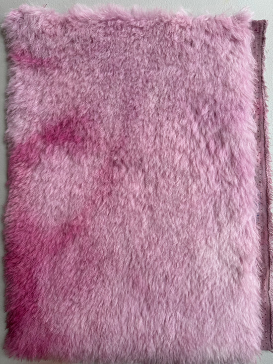 Long Alpaca - Hand Dyed Baby Pink Batik - Fat 1/8m - FEB096