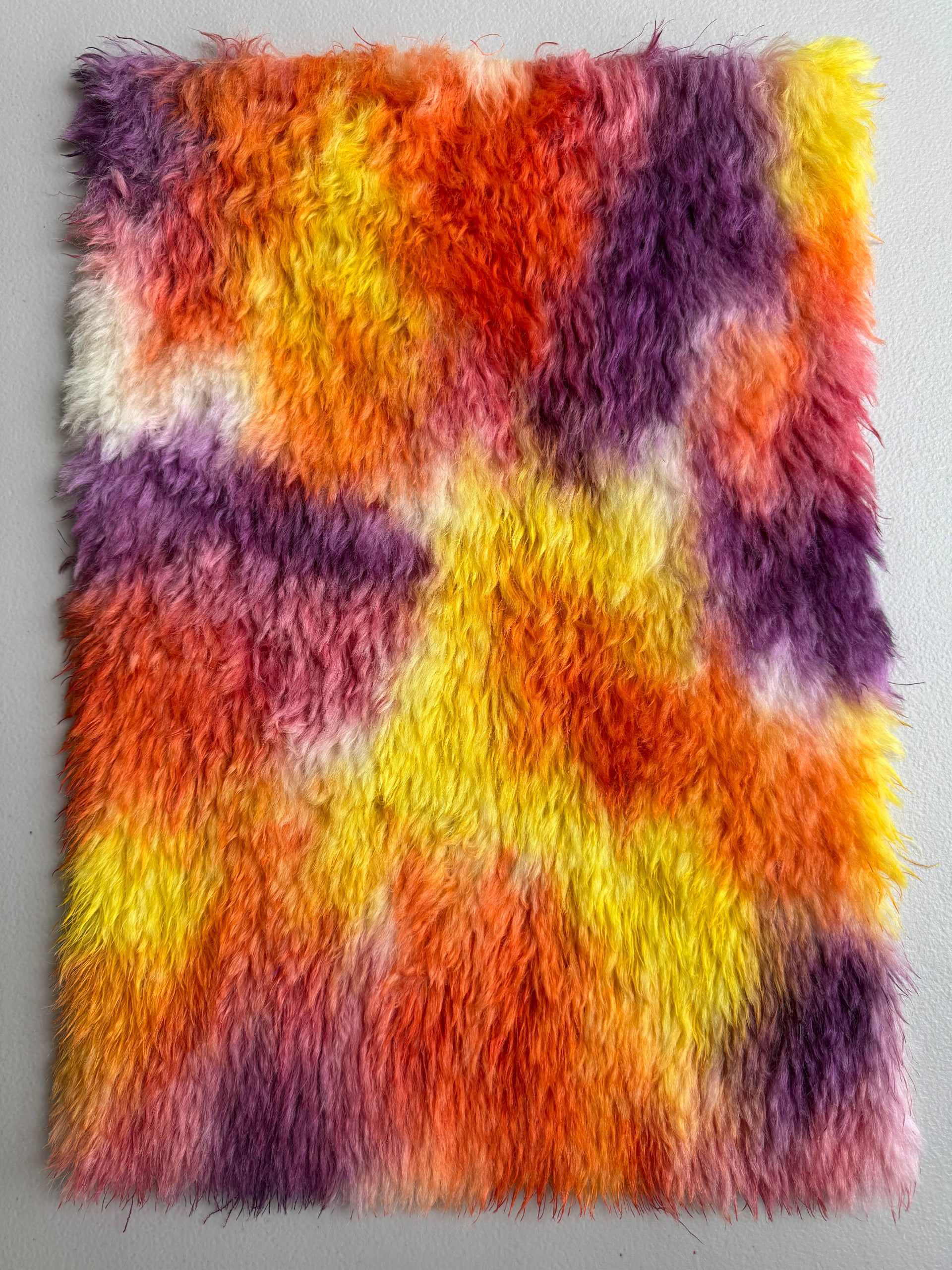 Long Alpaca - Hand Dyed Cloudy Sunset - Fat 1/8m - FEB101