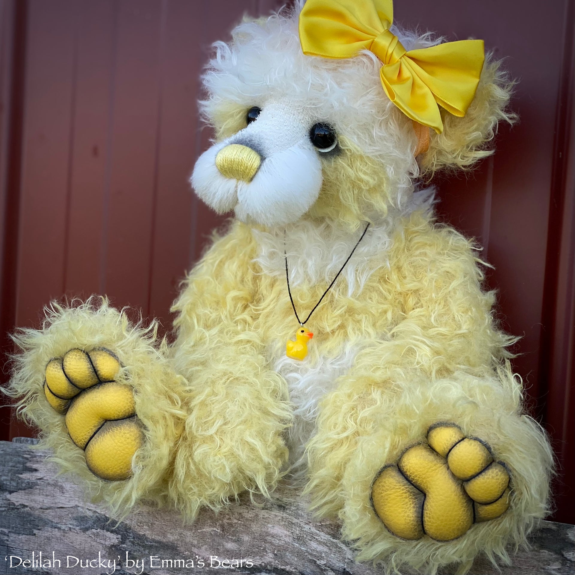 Delilah Ducky - 17" Mohair Artist Baby Bear by Emma's Bears - OOAK