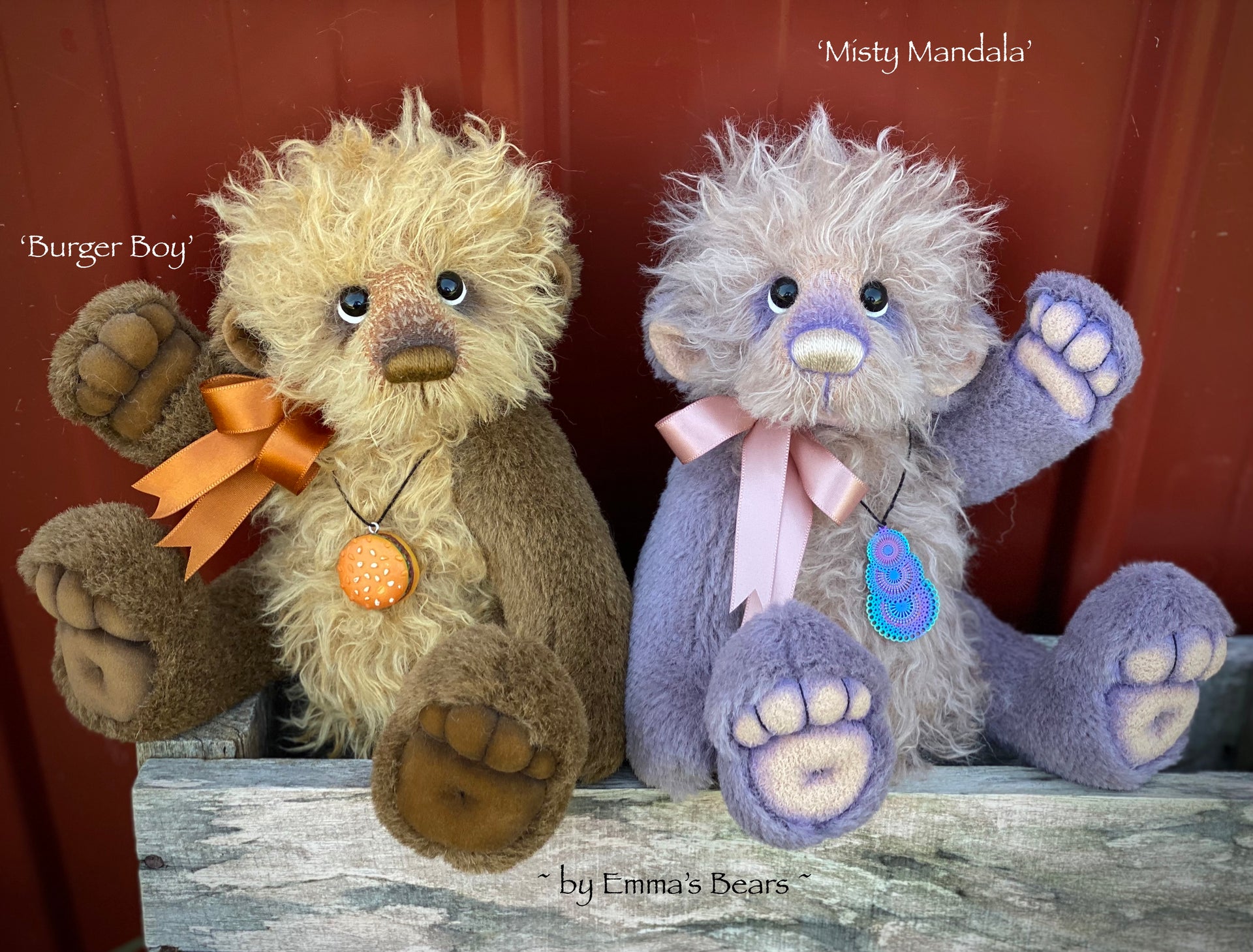 Misty Mandala - 11" Shaggy mohair and alpaca bear by Emma's Bears - OOAK