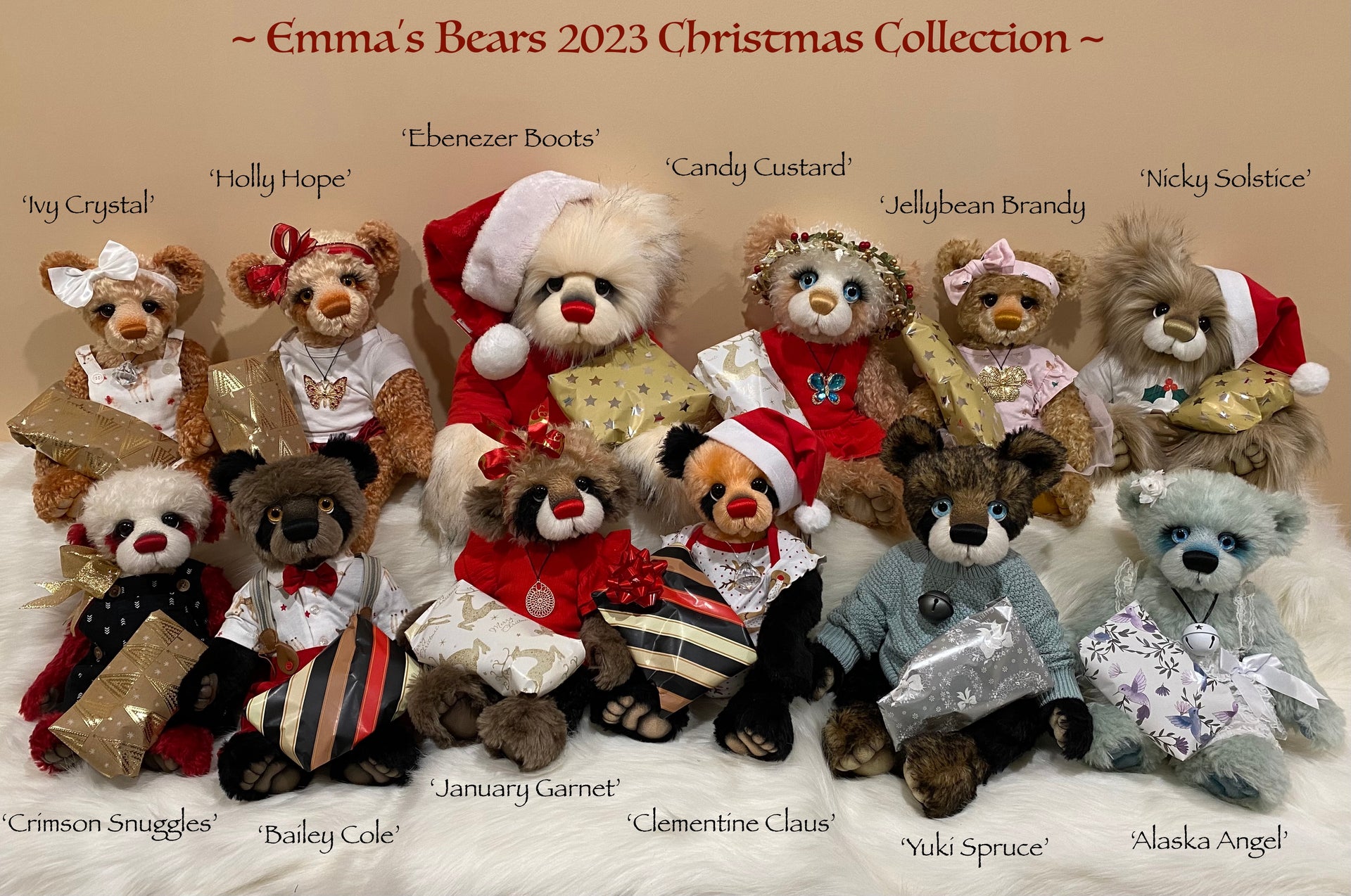 Ebenezer Boots - 24" Christmas 2023 Artist Bear by Emma's Bears - OOAK