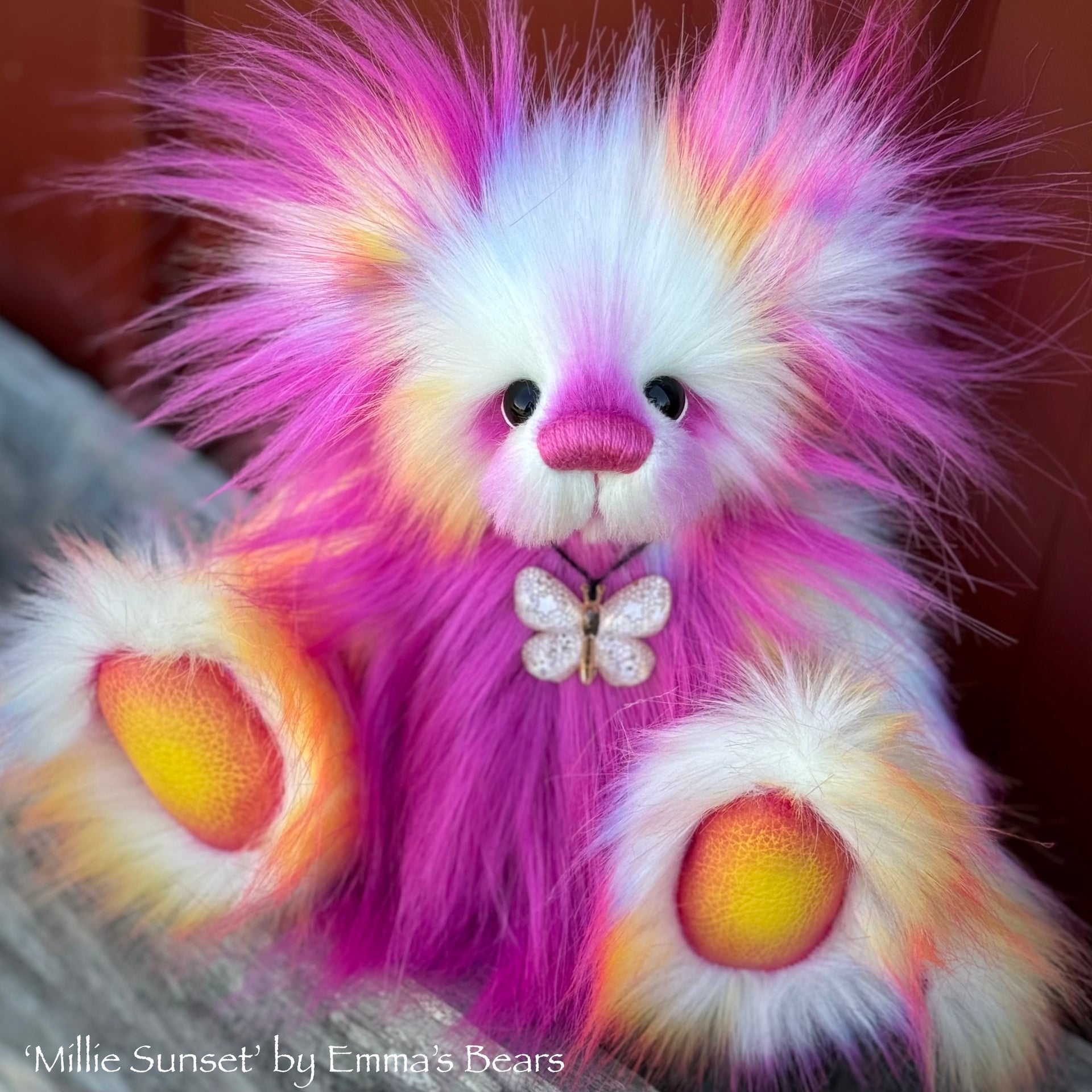 Millie Sunset - 9" faux fur Artist Bear by Emma's Bears - OOAK