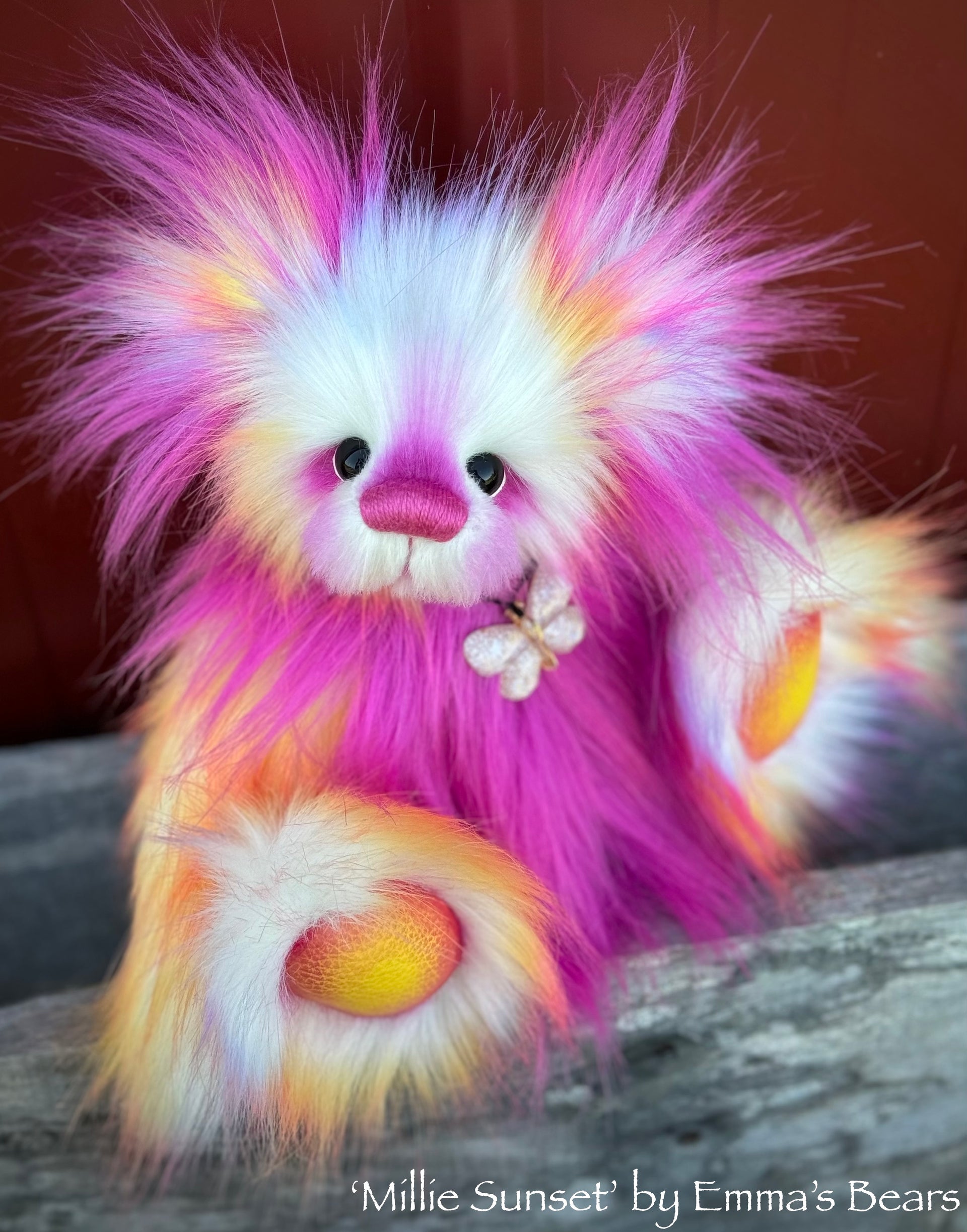 Millie Sunset - 9" faux fur Artist Bear by Emma's Bears - OOAK