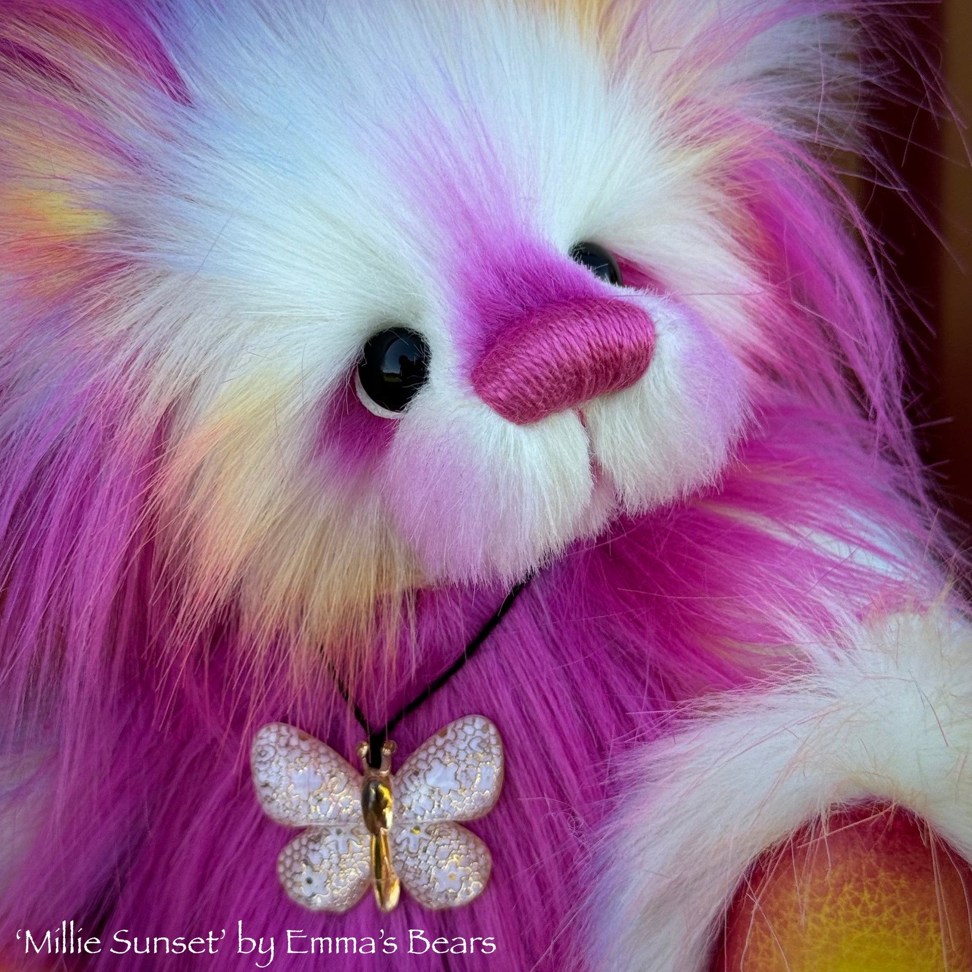 Millie Sunset - 9" faux fur Artist Bear by Emma's Bears - OOAK