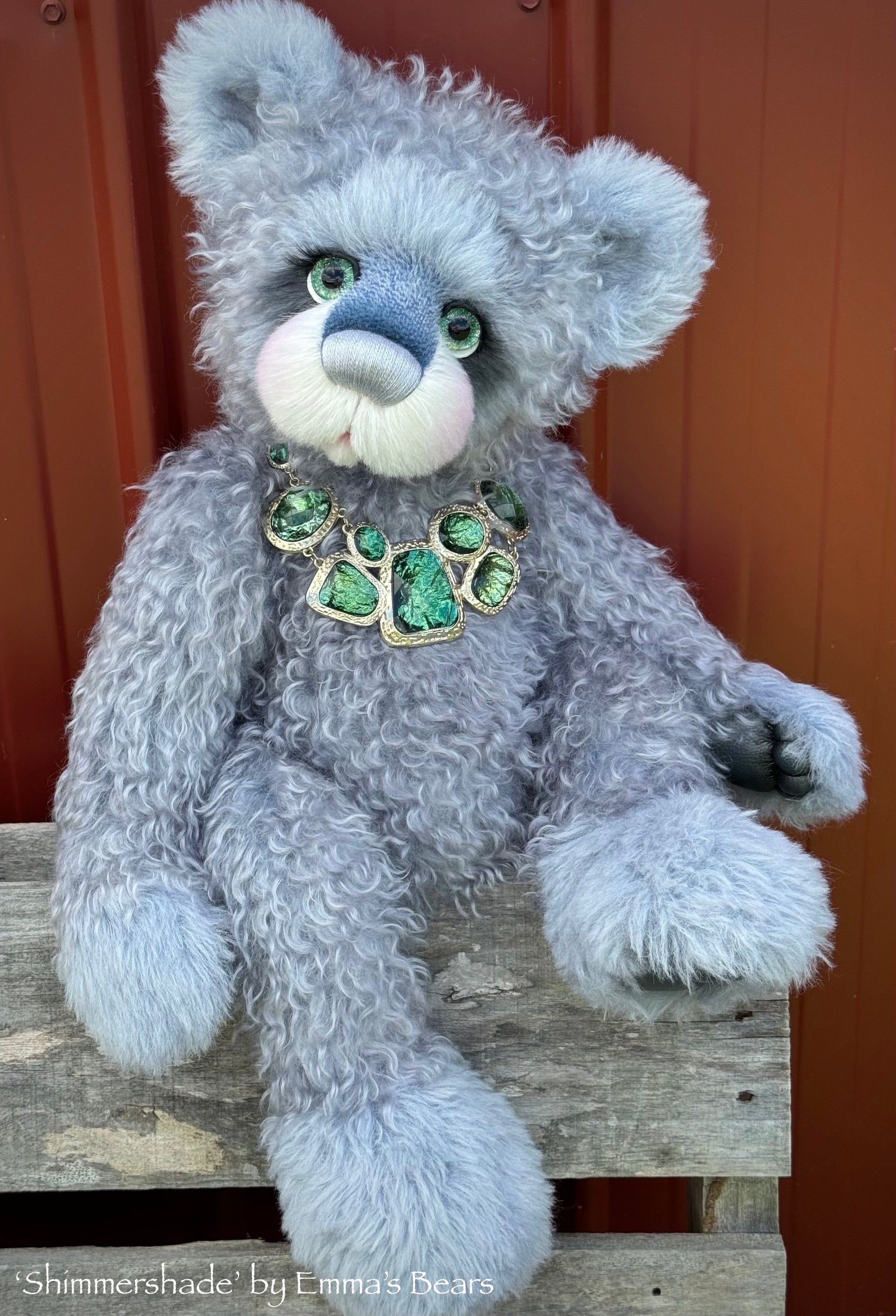 Shimmershade - 22" Mohair and Alpaca Artist Bear by Emma's Bears - OOAK