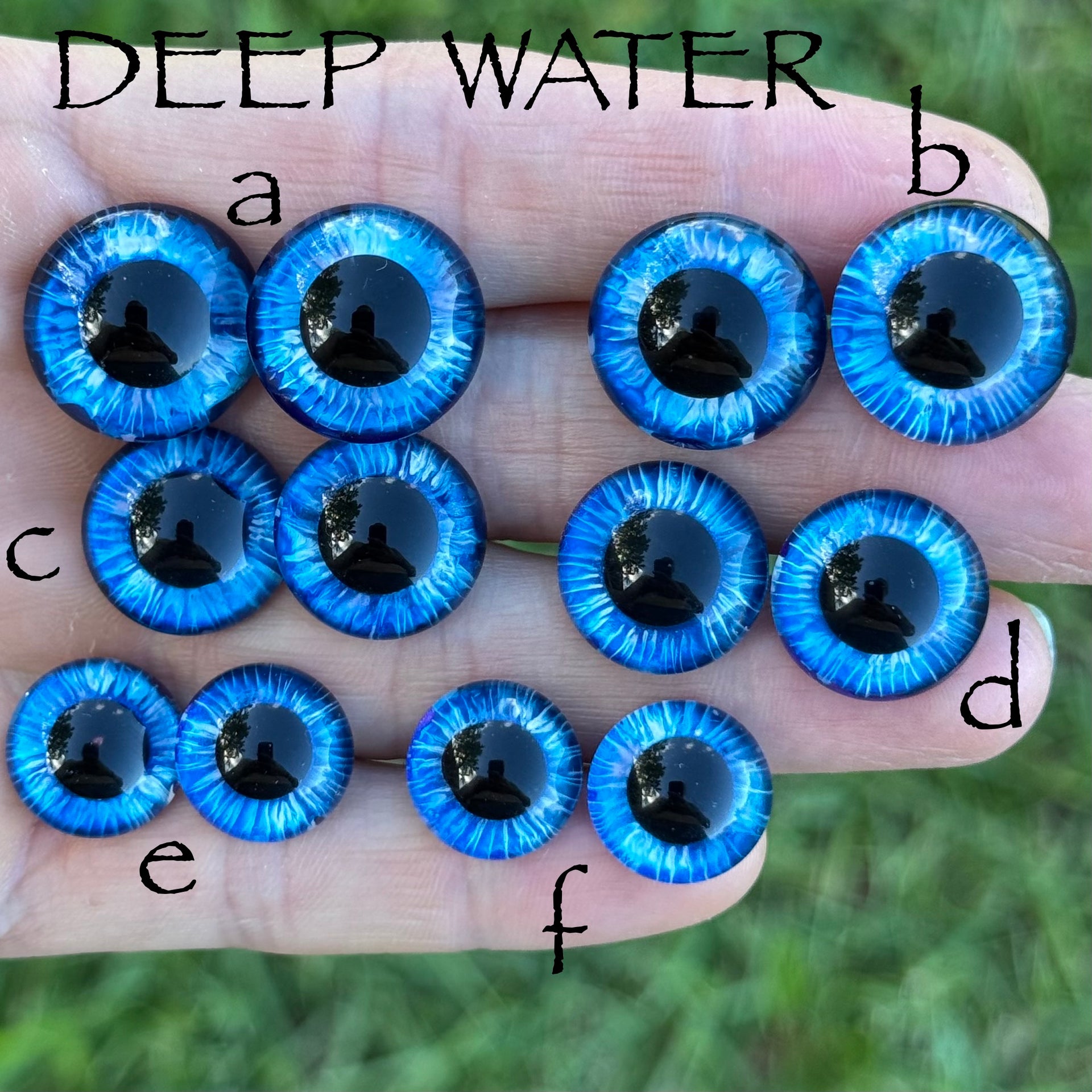 Hand Painted Eyes - Deep Water