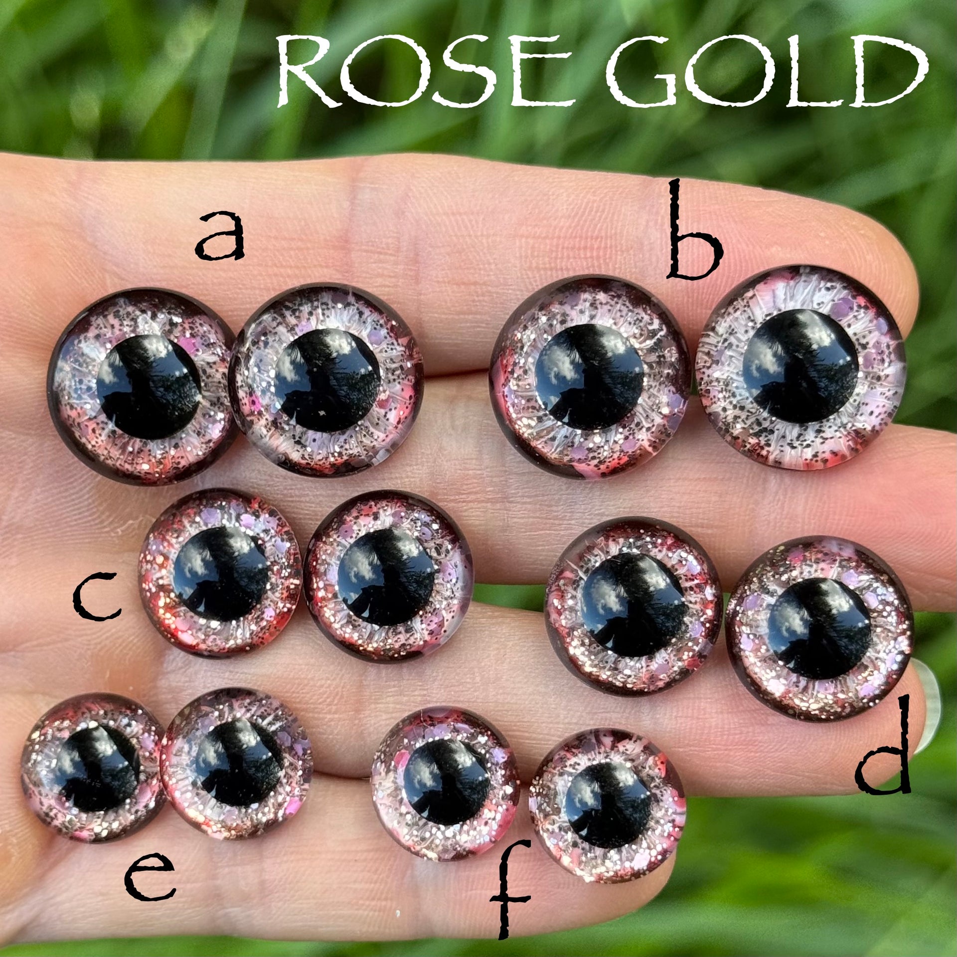 Hand Painted Eyes - Rose Gold
