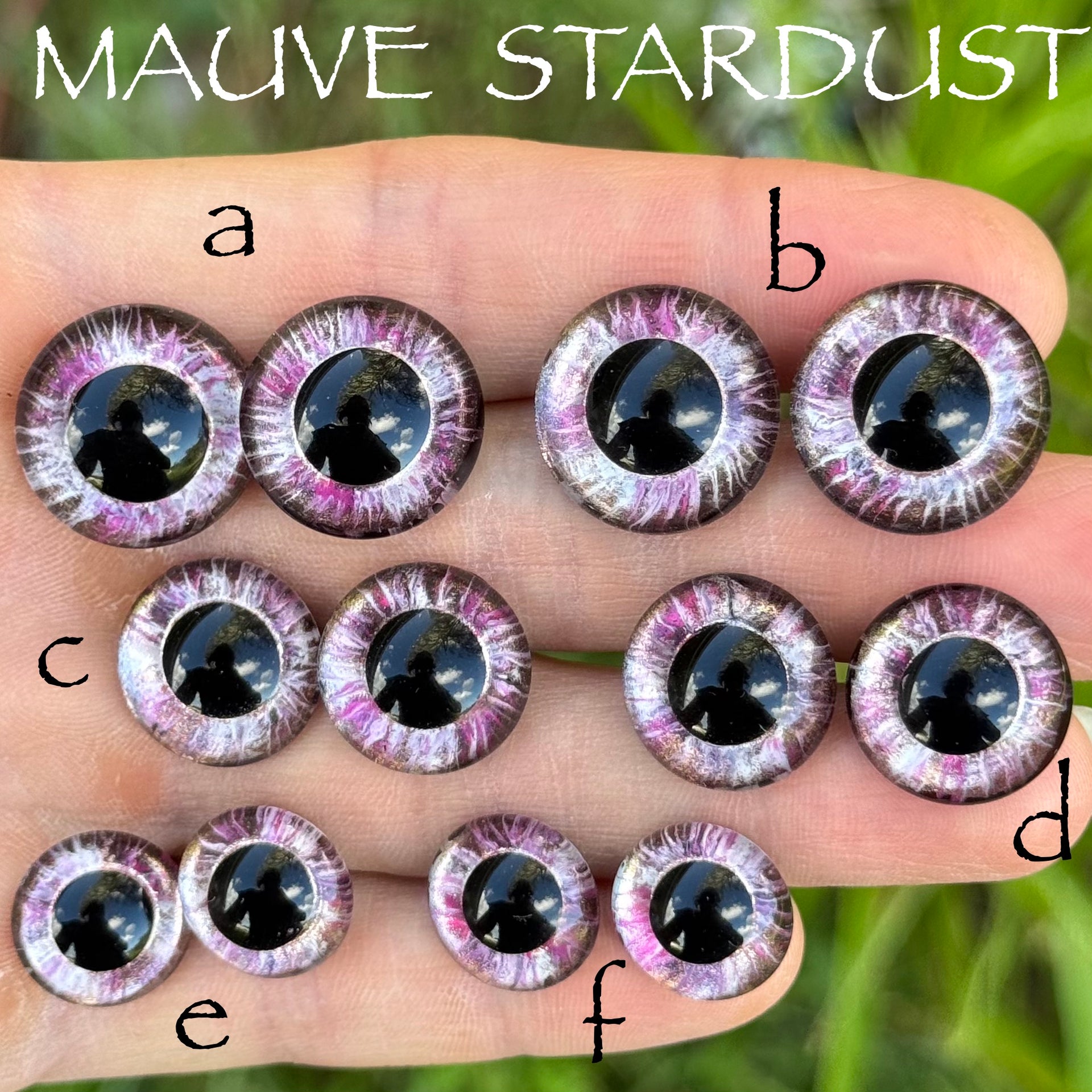 Hand Painted Eyes - Mauve Stardust