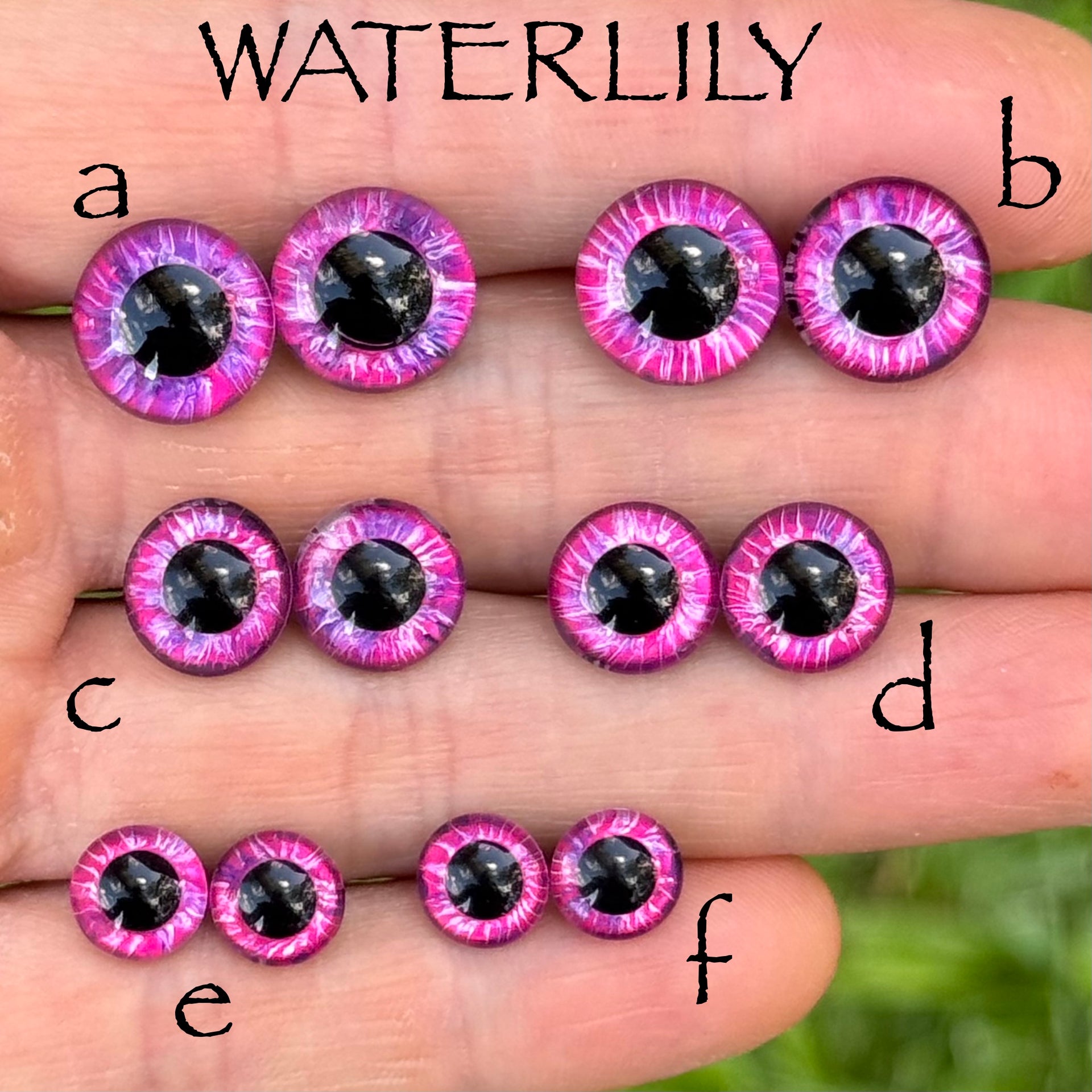 Hand Painted Eyes - Waterlily
