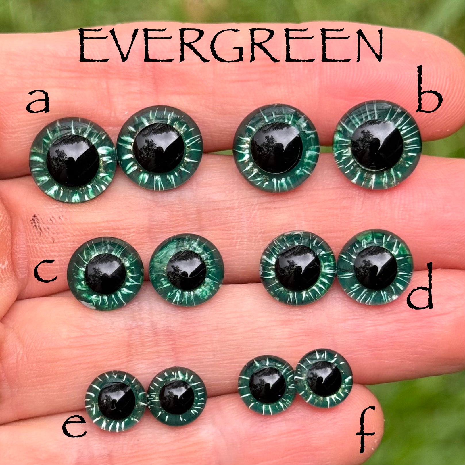 Hand Painted Eyes - Evergreen
