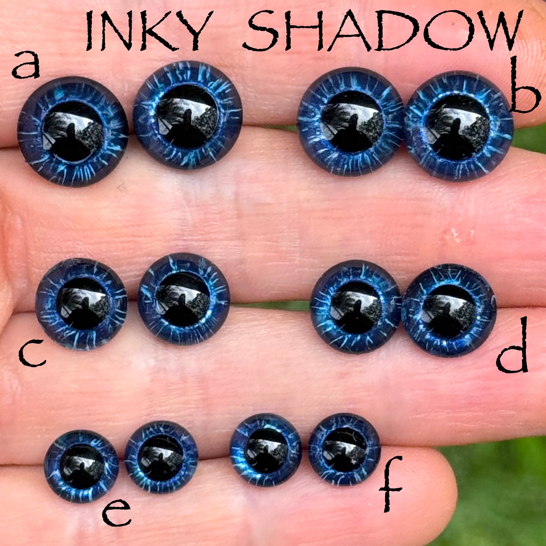 Hand Painted Eyes - Inky Shadow