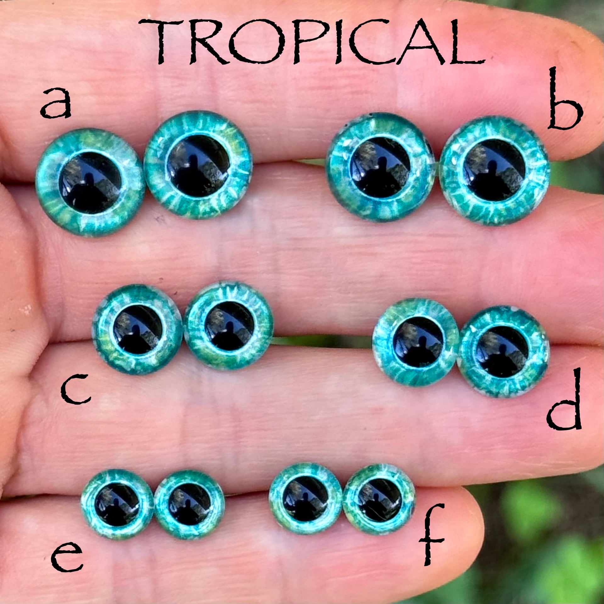 Hand Painted Eyes - Tropical