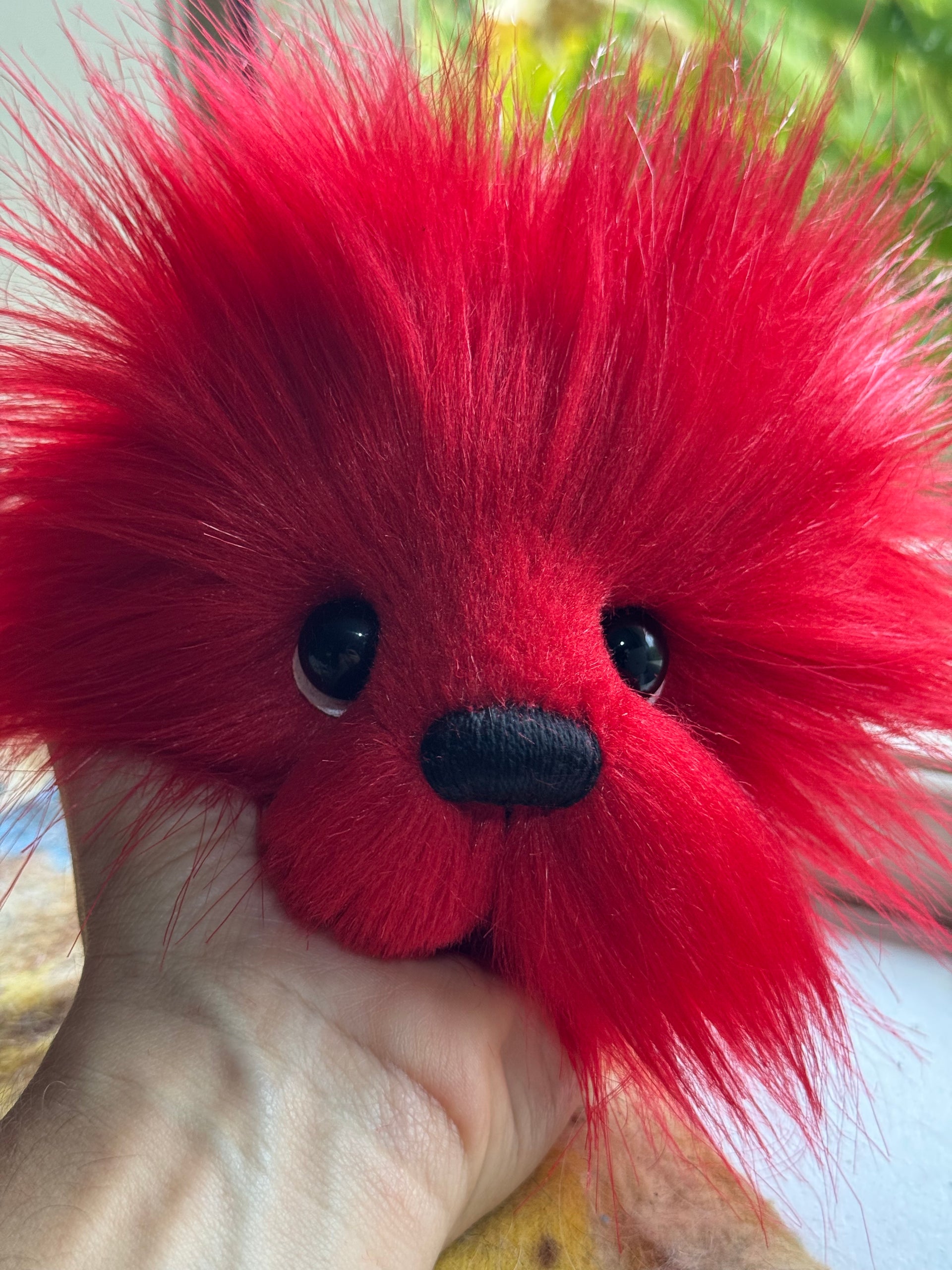 KITS - 13.5" Chilli RED Faux Fur Bear