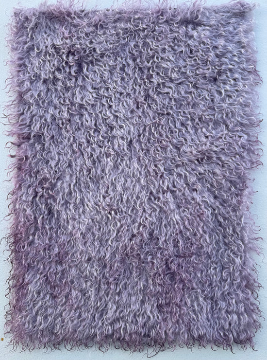 Curlylocks Mohair - Hand Dyed Silver Mauve - Fat 1/8m - JUL021