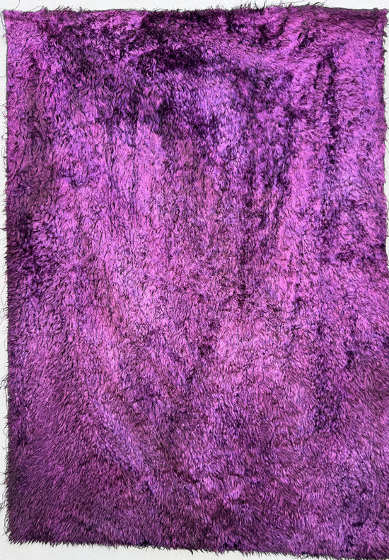 Textured Viscose - Hand Dyed Deepest Grape - Fat 1/8m - JUL037