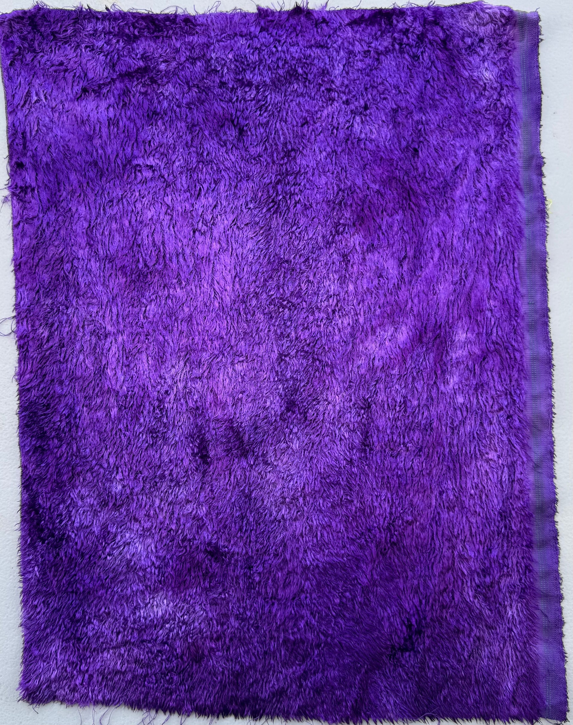 Textured Viscose - Hand Dyed Violet - Fat 1/8m - JUL039