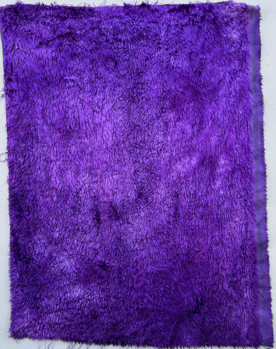 Textured Viscose - Hand Dyed Violet - Fat 1/8m - JUL039
