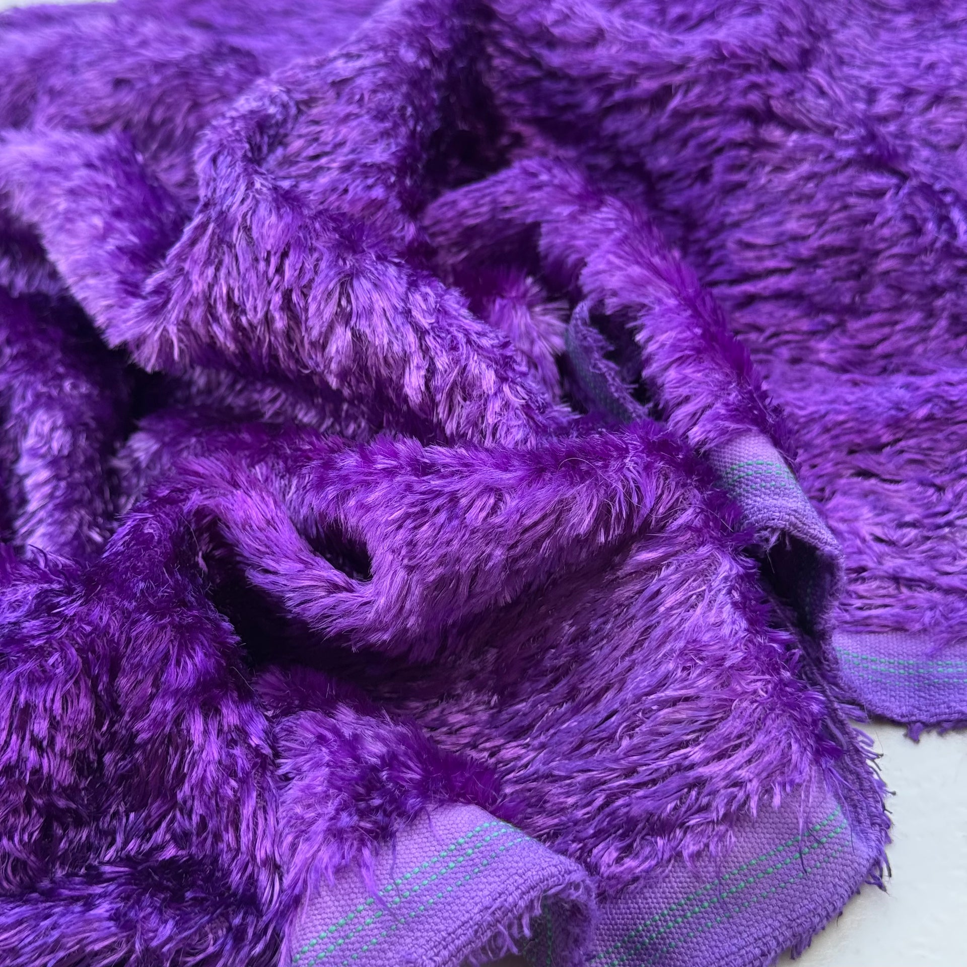 Textured Viscose - Hand Dyed Violet - Fat 1/8m - JUL039