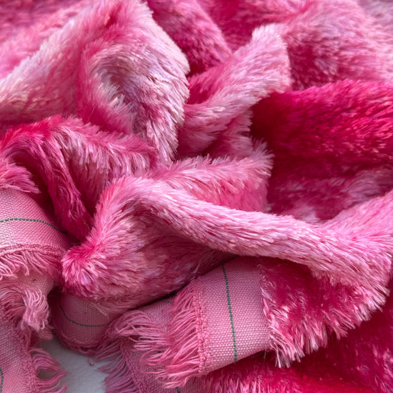 Textured Viscose - Hand Dyed Petal Pink Batik - Fat 1/8m - JUL041