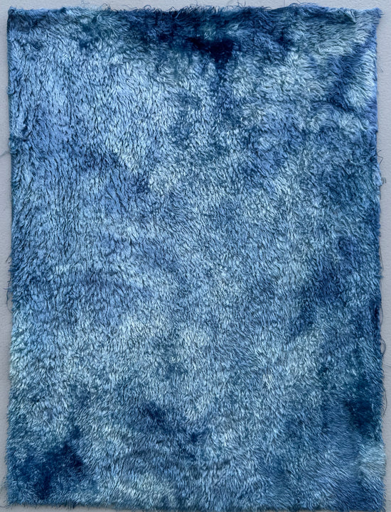 Textured Viscose - Hand Dyed Sky Blue Batik - Fat 1/8m - JUL042