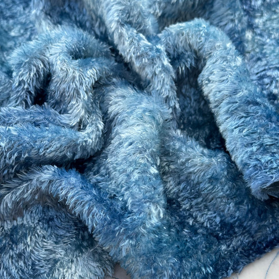Textured Viscose - Hand Dyed Sky Blue Batik - Fat 1/8m - JUL042