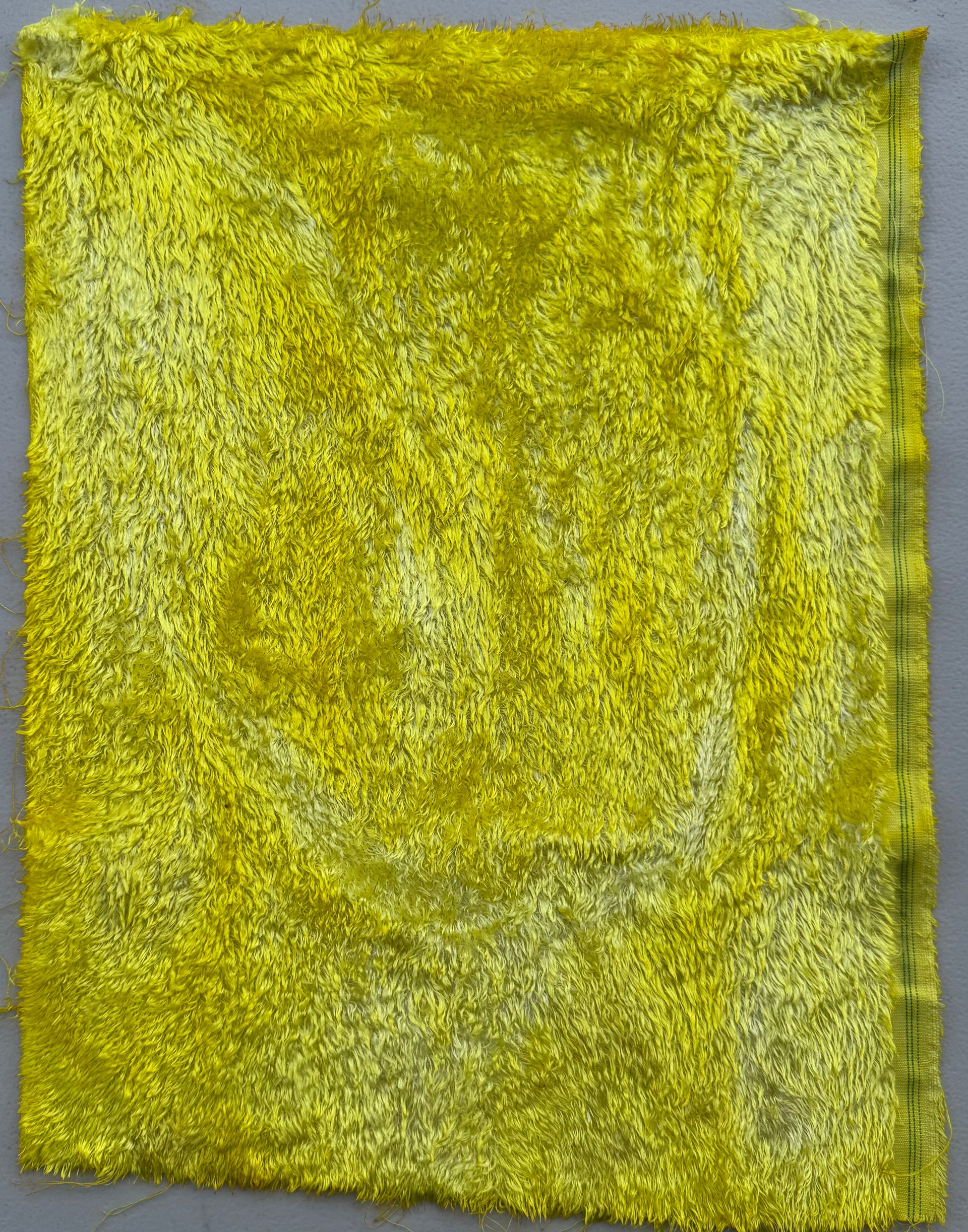 Textured Viscose - Hand Dyed Brightest Yellow Batik - Fat 1/8m - JUL043
