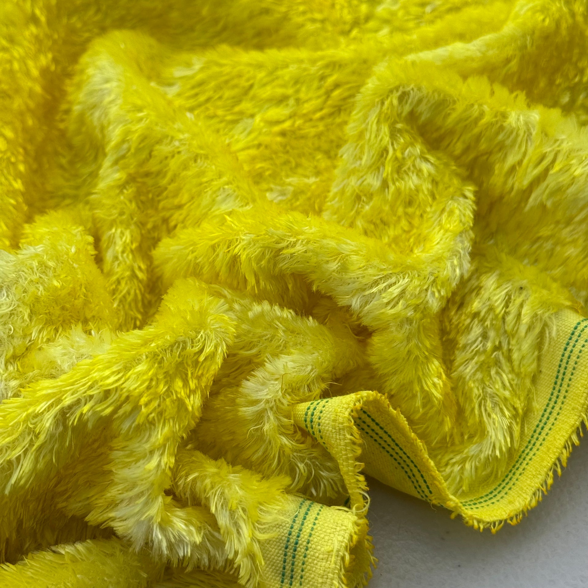 Textured Viscose - Hand Dyed Brightest Yellow Batik - Fat 1/8m - JUL043
