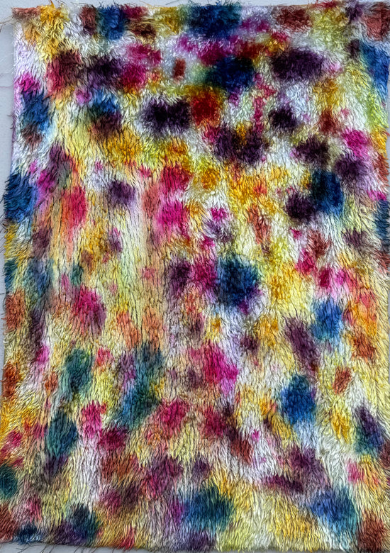 Textured Viscose - Hand Dyed Fireworks - Fat 1/8m - JUL044