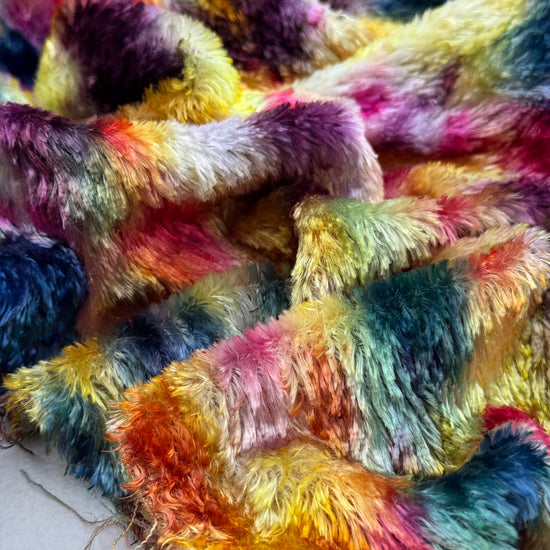 Textured Viscose - Hand Dyed Fireworks - Fat 1/8m - JUL044