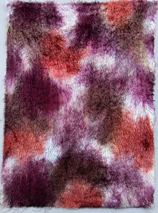 Textured Viscose - Hand Dyed Copper Plum - Fat 1/8m - JUL045