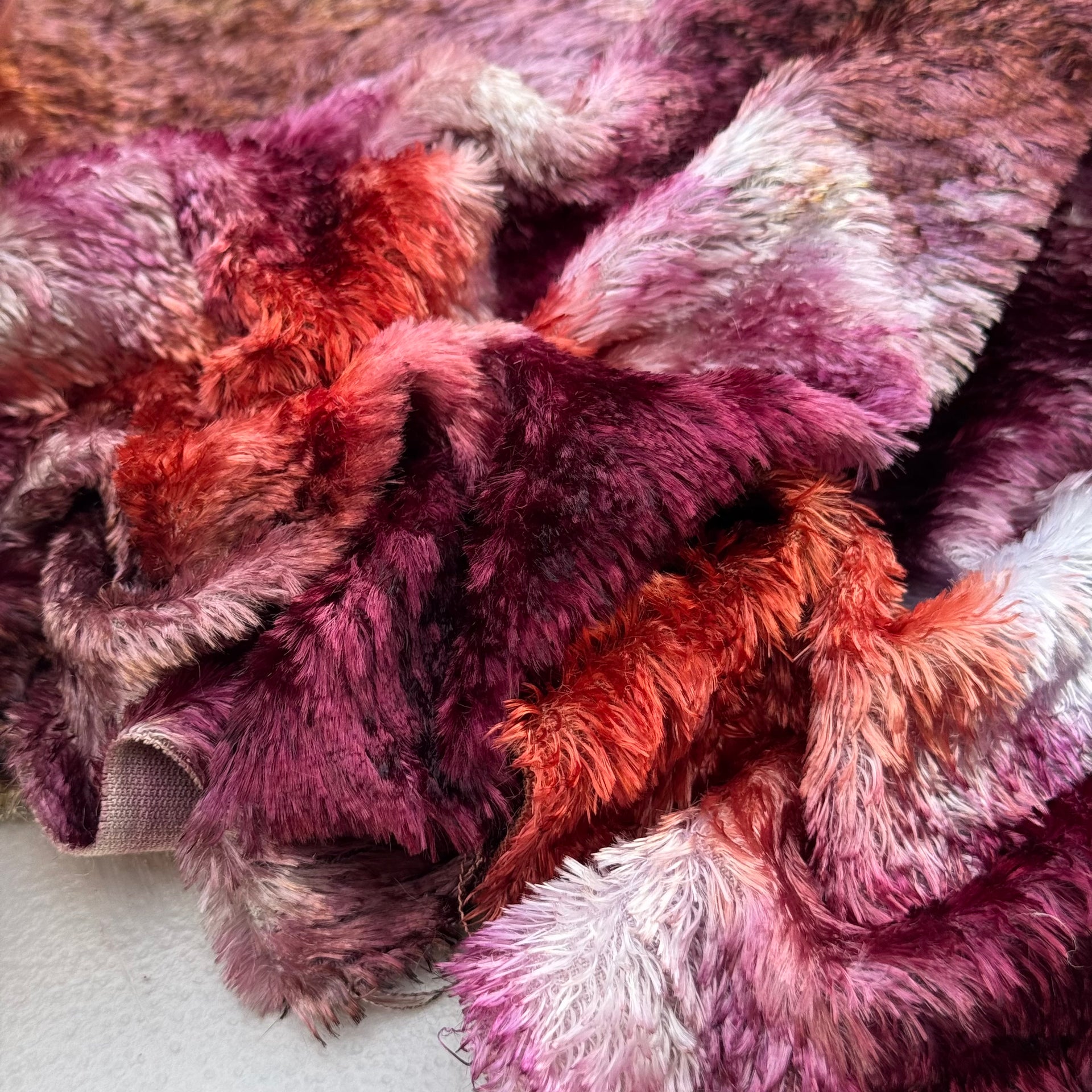 Textured Viscose - Hand Dyed Copper Plum - Fat 1/8m - JUL045