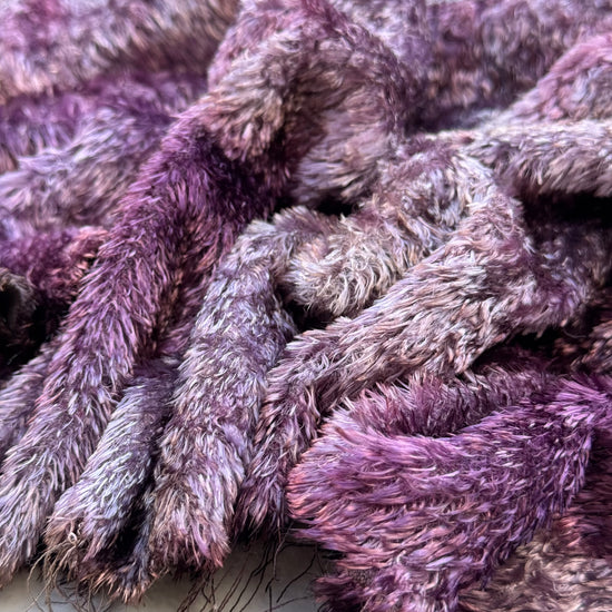 Textured Viscose - Hand Dyed Silver Plum Batik - Fat 1/4m - JUL051
