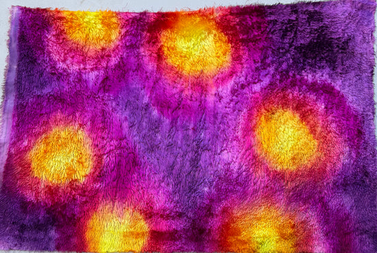 Textured Viscose - Hand Dyed Sunset Orbs - Fat 1/4m - JUL052